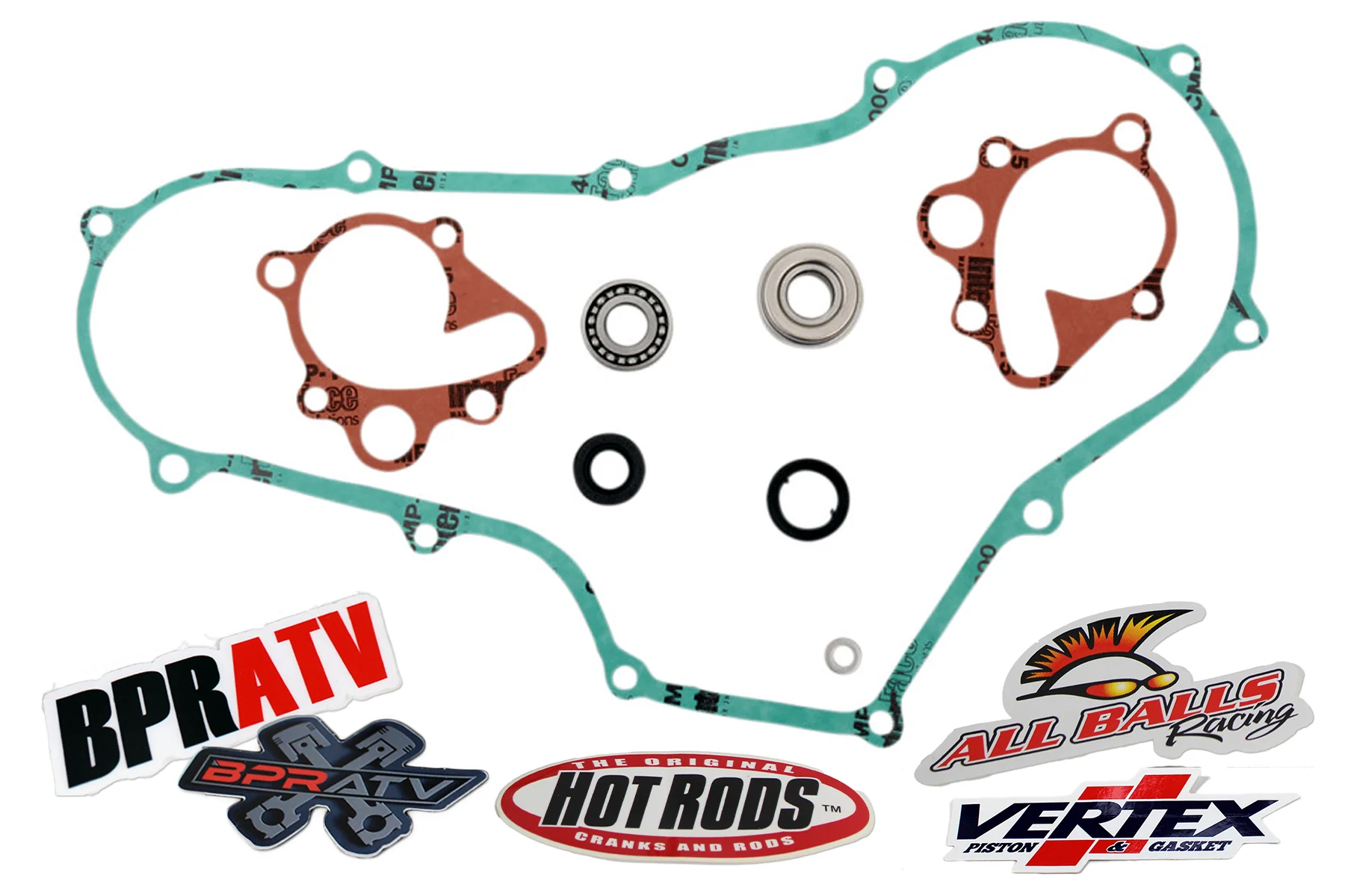 86-89 Honda TRX250R TRX 250R Hot Rods Vertex Water Pump Rebuild Kit Seal Bearing - Image 3