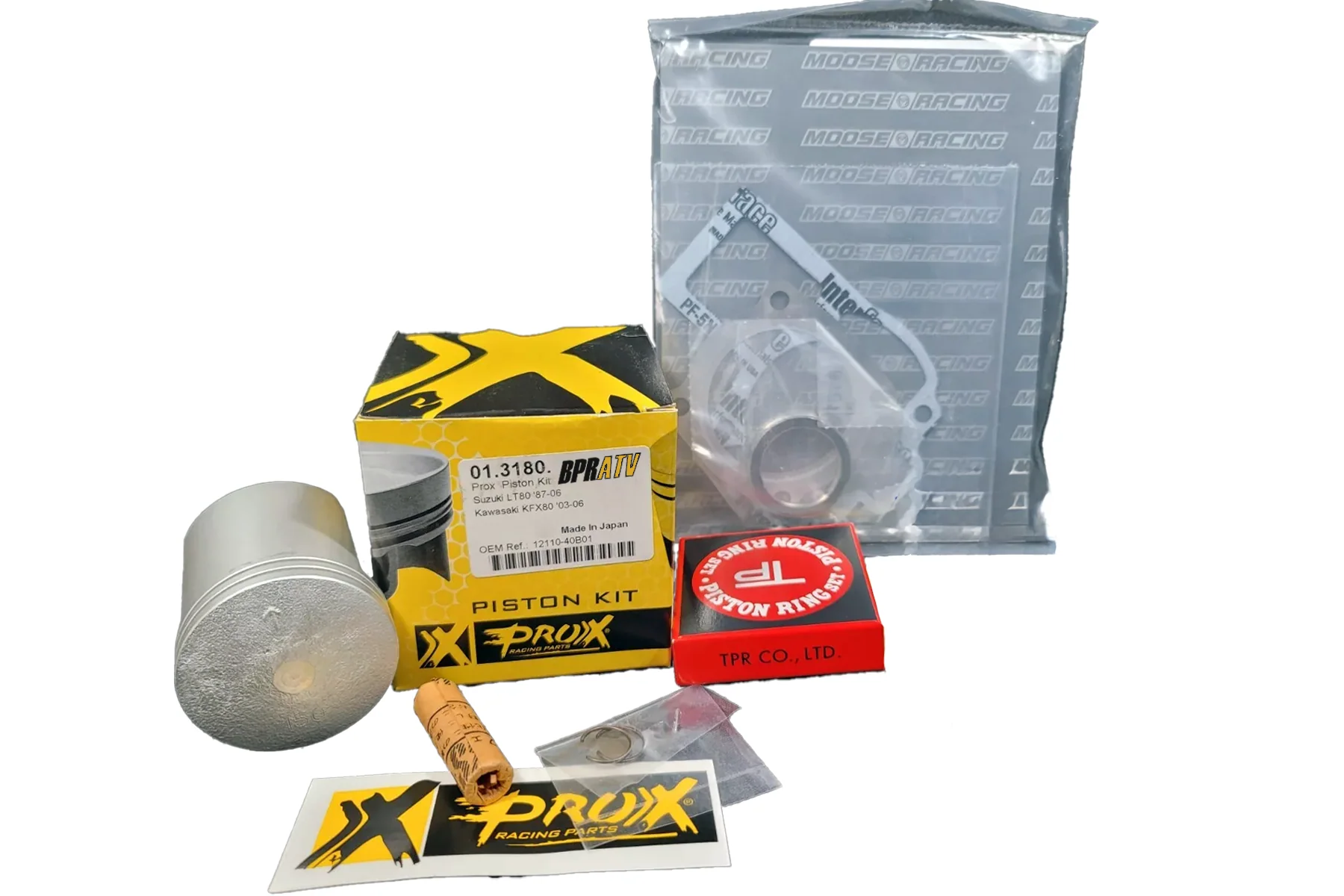 87-06 Suzuki LT80 LT 80 Power Top End Rebuild Kit Pro X Piston Gaskets Cylinder - Image 3