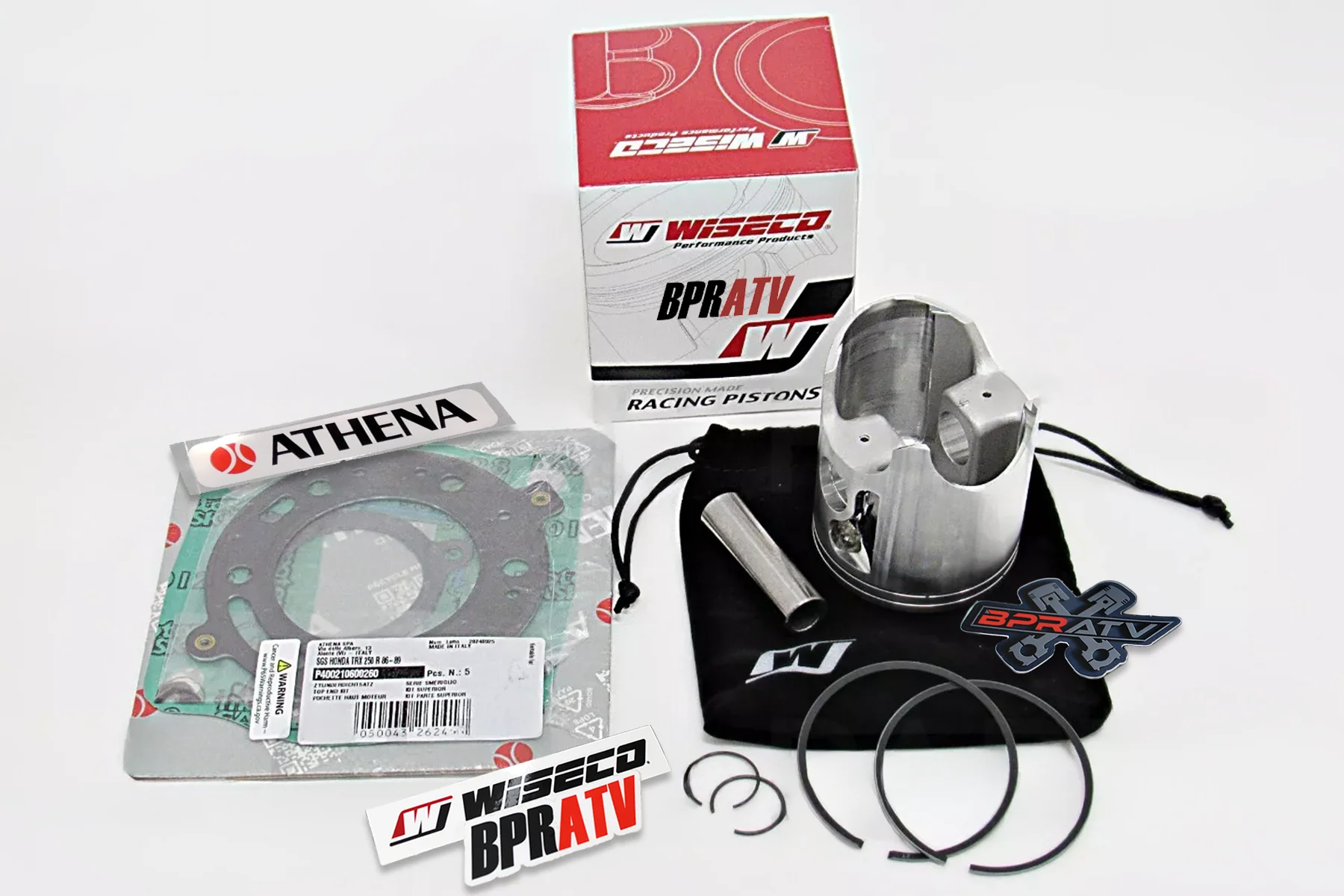 87 88 89 Honda TRX250R TRX 250R Wiseco 68mm Piston Athena Gasket Rebuild Kit NEW - Image 18