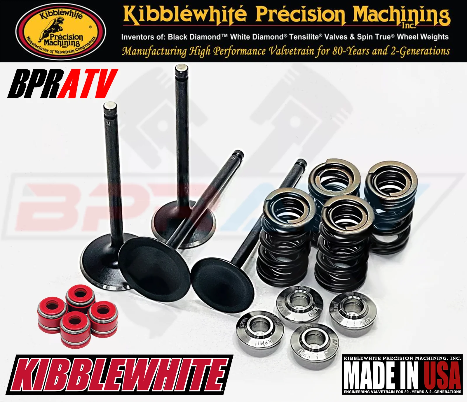 87 88 91 92 TRX250X 250X Kibblewhite Head Intake Exhaust Valves Seals Spring Kit - Image 4