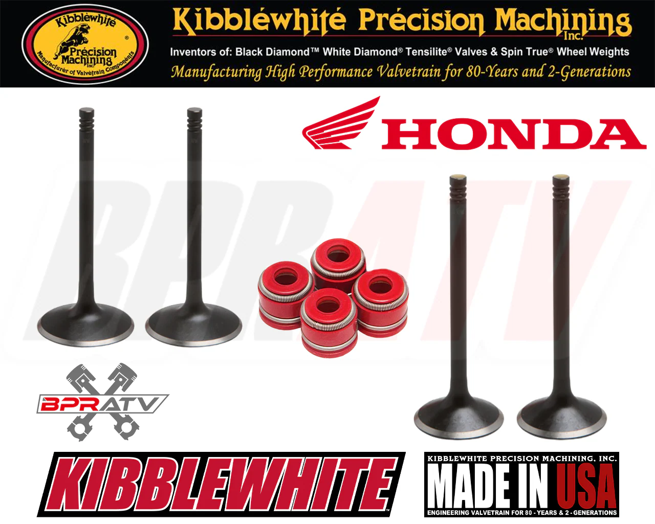 87 88 91 92 TRX250X 250X Kibblewhite Head Intake Exhaust Valves Seals Spring Kit - Image 6
