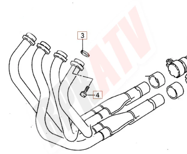 93-06 Suzuki GSX-R600 750 1000 1100 Exhaust Stud Gasket TITANIUM Nuts Repair Kit - Image 5