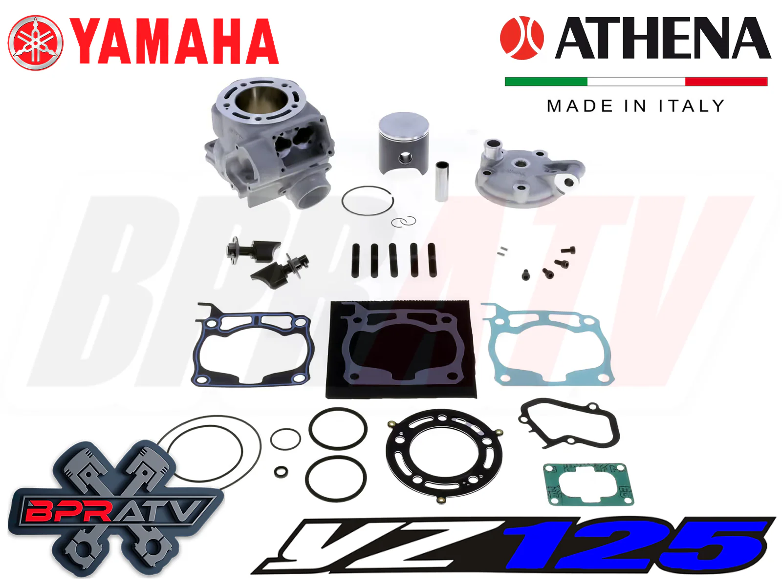 98-00 Yamaha YZ125 YZ 125 58mm 144cc Athena Big Bore Cylinder Crank Rebuild Kit - Image 18