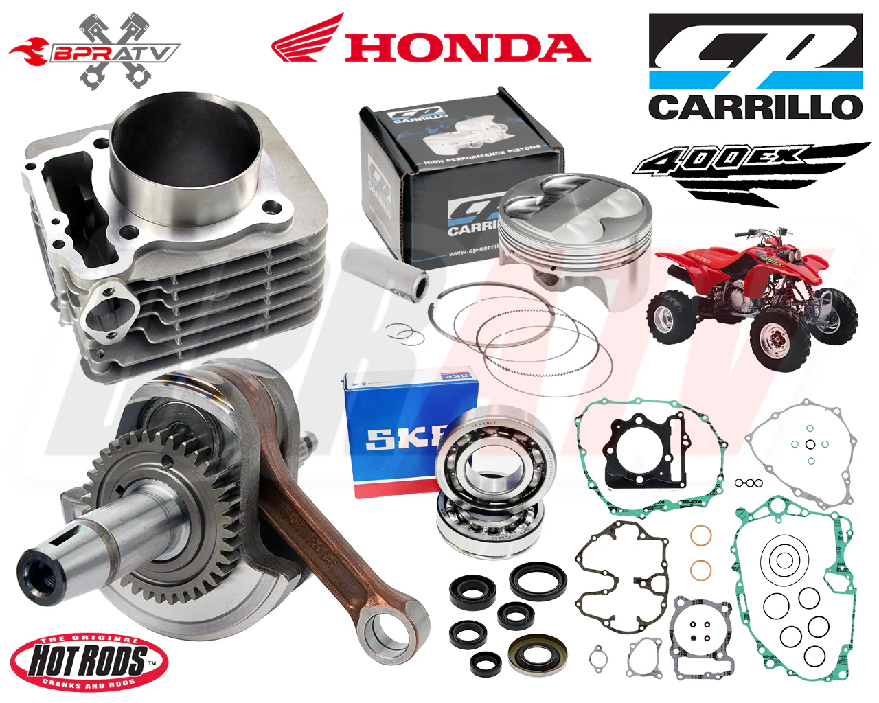 99-04 400EX 400 EX BPR Stock Simple Rebuild Kit CP Piston Complete Gaskets Seals
