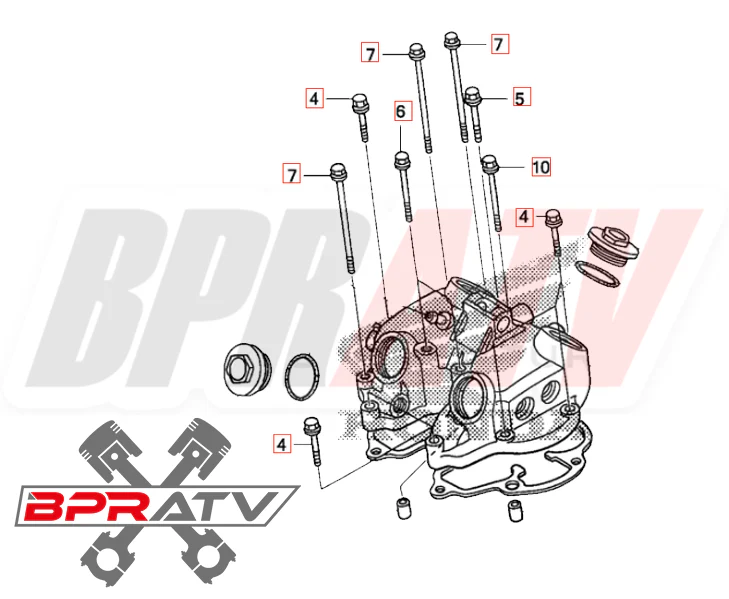 99-04 TRX400EX TRX 400EX TITANIUM Cylinder Head Valve Cover Bolt Kit Ti Hardware - Image 2