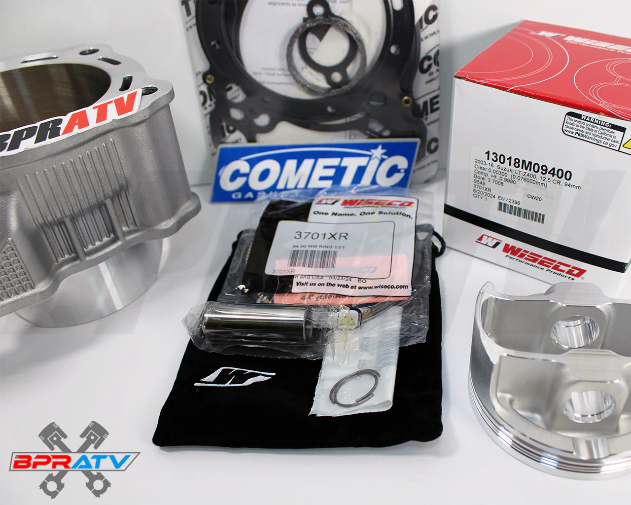 Arctic Cat 400 DVX +4 Cylinder Wiseco Piston Gasket Big Bore Top End Rebuild Kit - Image 9