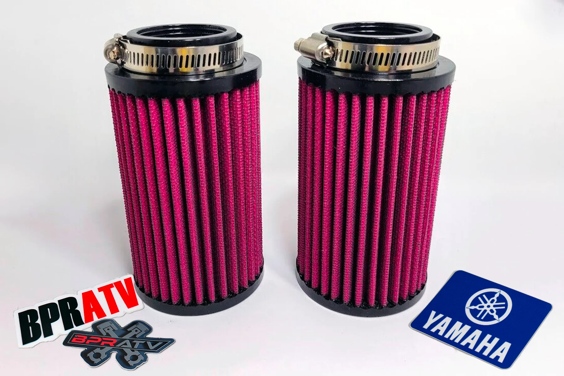 Banshee 34mm 34 mil Lectron Carb Carbs Air FIlters K&N Style 6 Inch Pod FIlters - Image 3