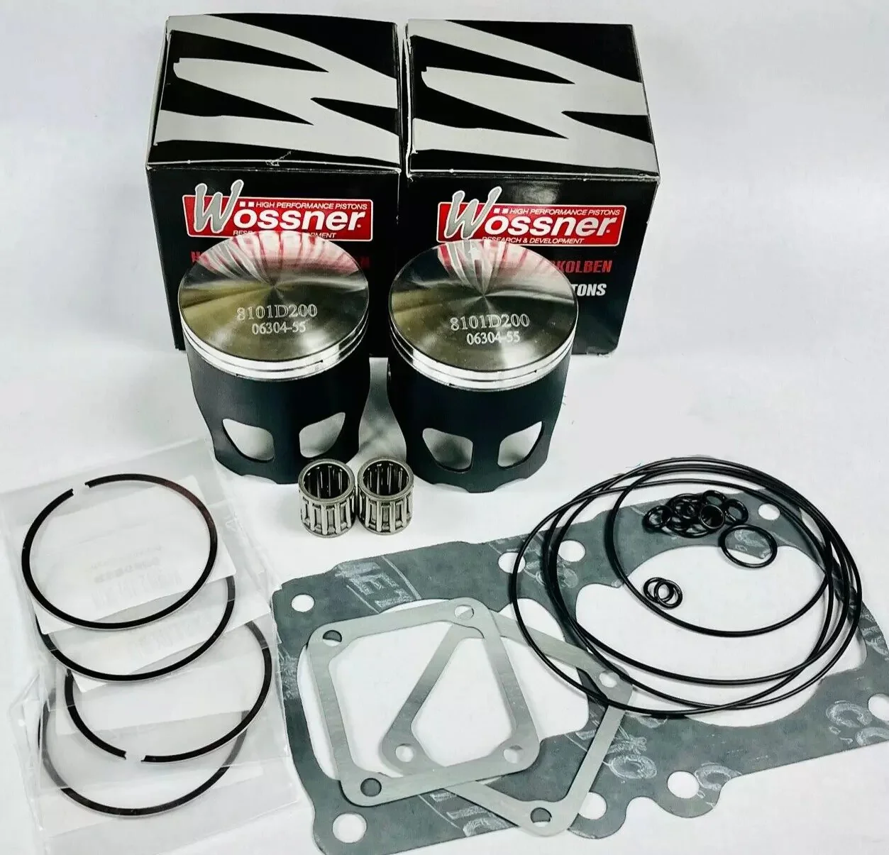 Banshee 350 65mm Wossner Pistons +1mm Forged Piston Gaskets Top End Rebuild Kit - Image 3