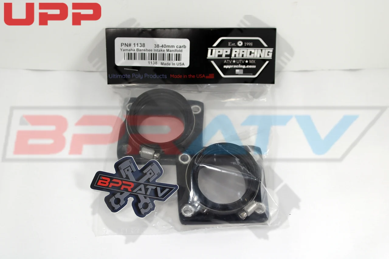 Banshee 350 CUB UPP RACING 38 39 40mm Carburetor Intake Manifold Pair Keihin PWK - Image 5