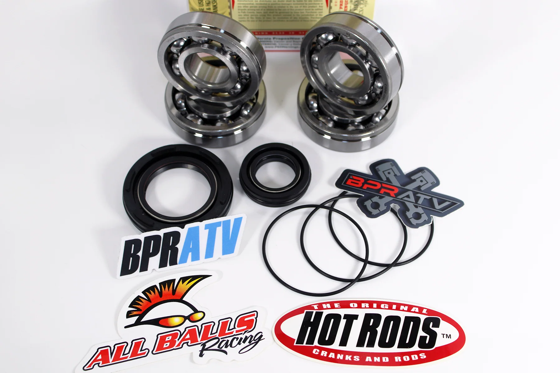 Banshee 350 Hot Rods 4111 +4 mil Crankshaft Rebuild Kit Main Bearings & Seal Kit - Image 5