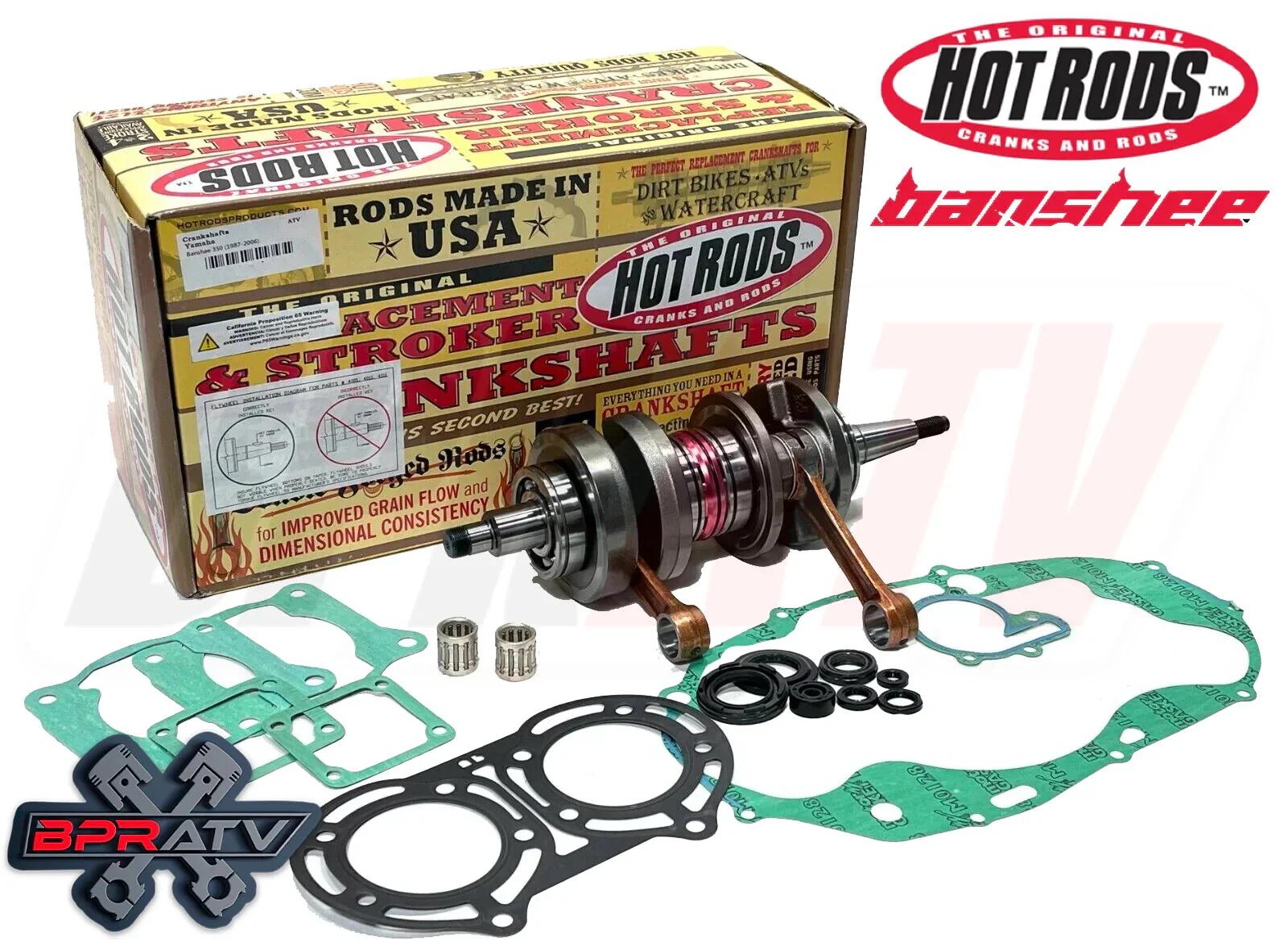 Banshee 350 Hot Rods Stroker +4mil Crankshaft Rods Seals Complete Top End Gasket - Image 20