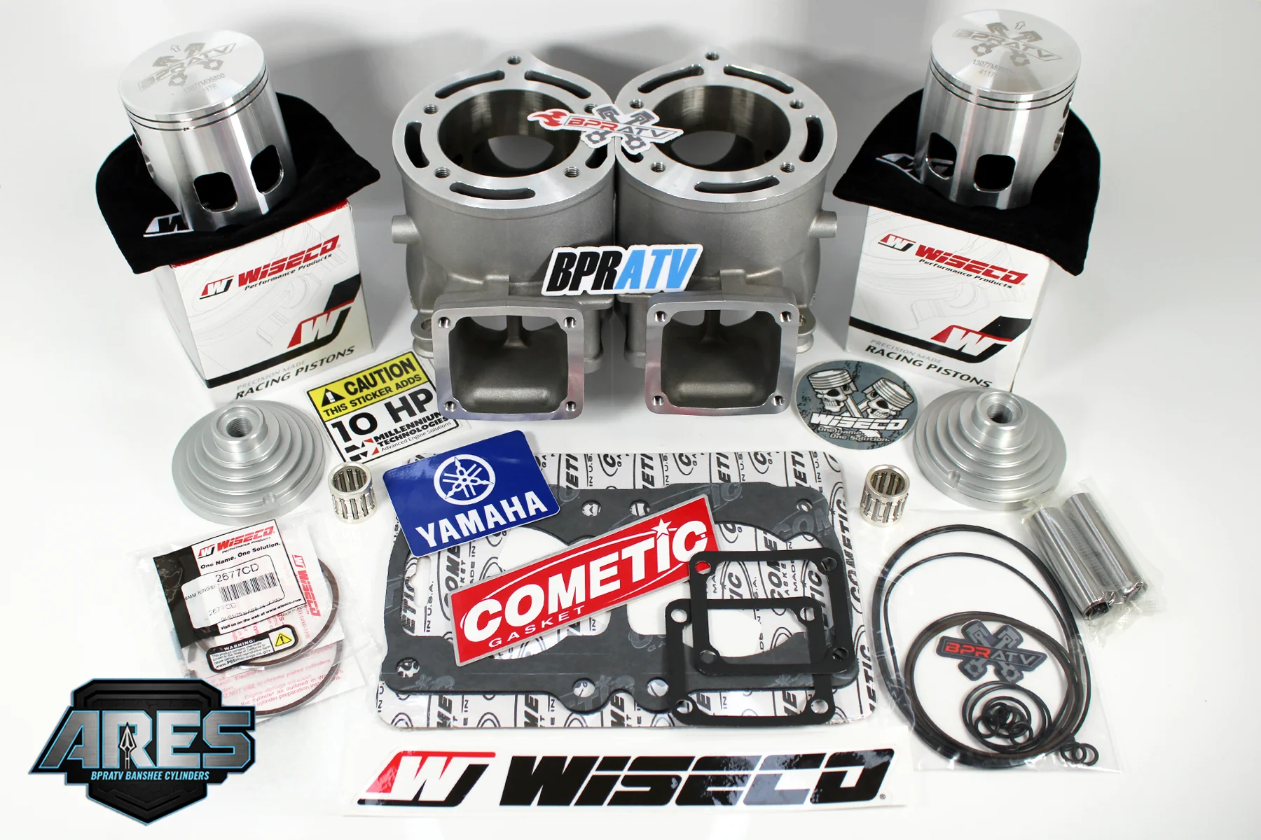 Banshee 400cc ARES Athena Replacement Cylinders Wiseco Pistons CNC Domes Upgrade - Image 4
