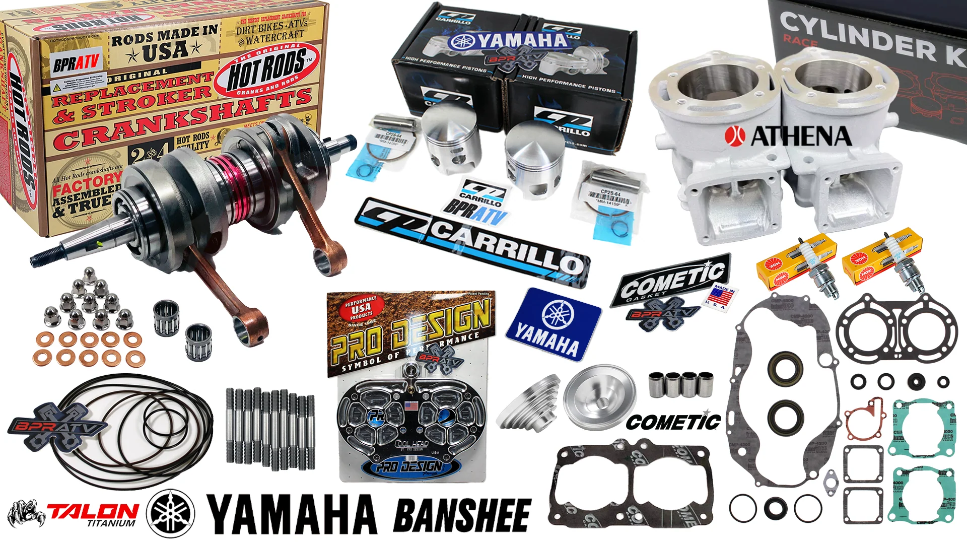 Banshee 421 Athena Big Bore Stroker Kit CP Pistons Cylinder Pro Design Cool Head - Image 3
