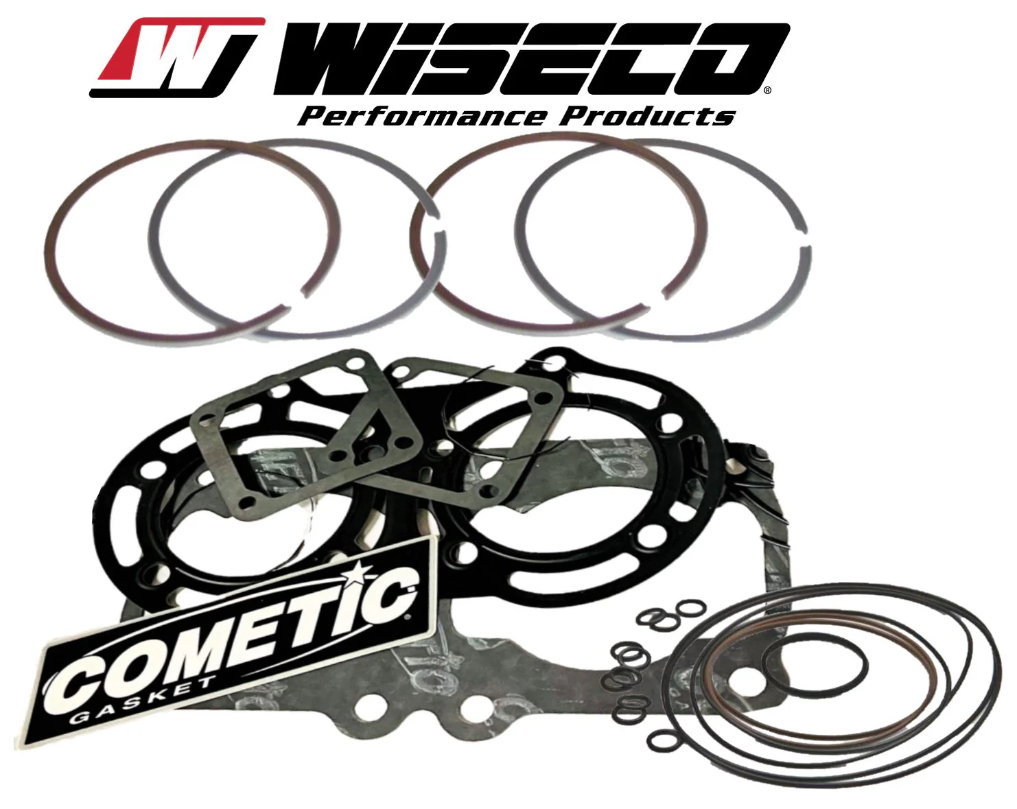 Banshee 421 Cub Piston Rings Wiseco Ring Set Cometic Gaskets Top End Rebuild Kit