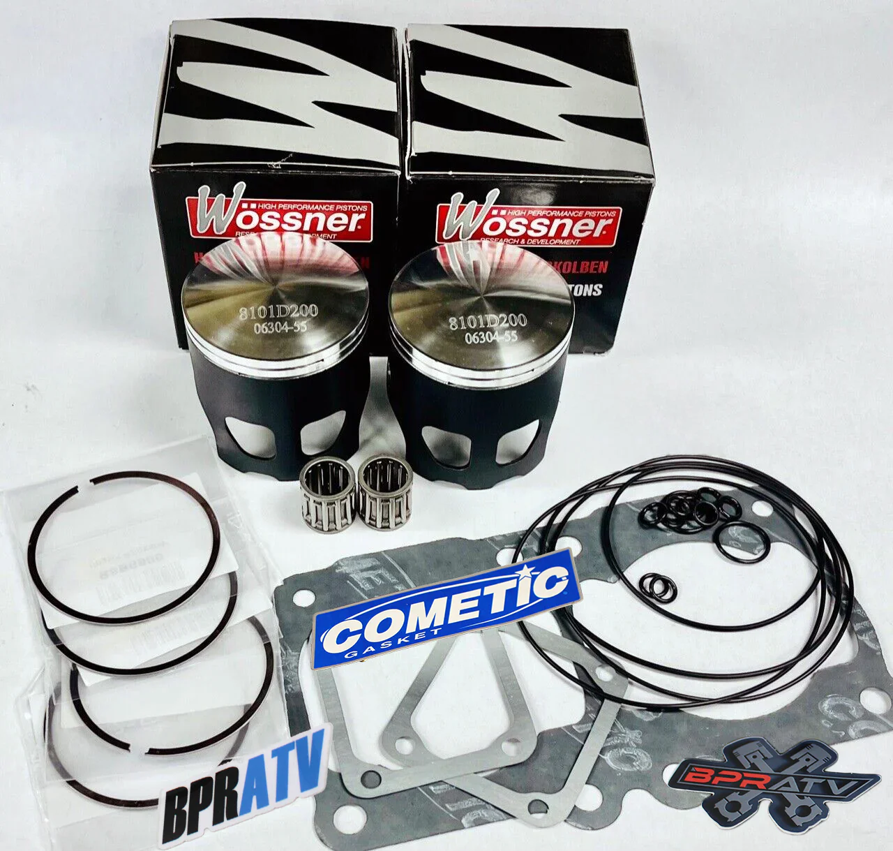 Banshee 421 Cub Serval Athena Top End Rebuild Wossner Pistons Gaskets Orings Kit - Image 4