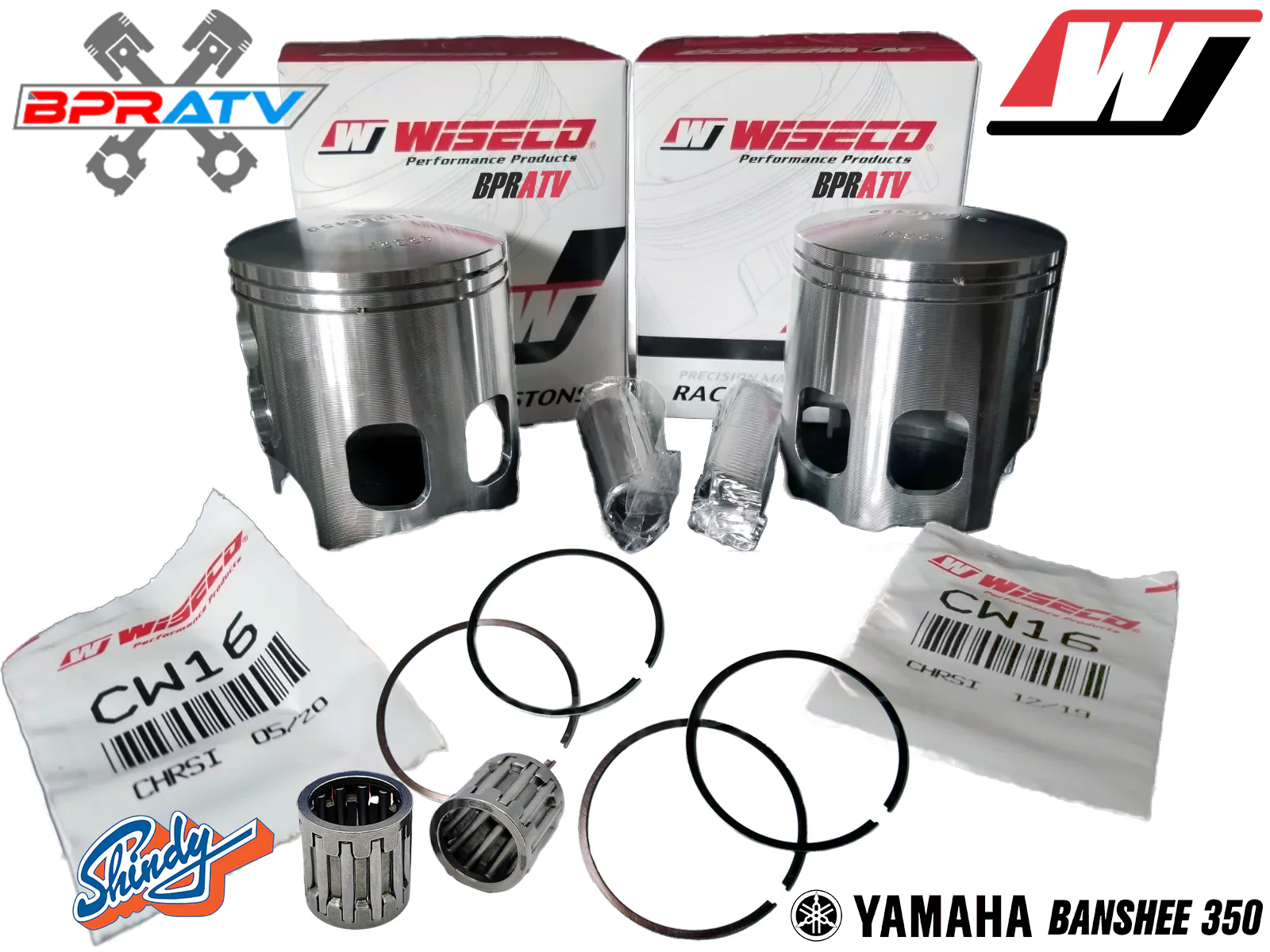 Banshee 421cc 4 mil Cheetah Cub Wampus Serval 4mm Wiseco 573 Blaster Pistons Set - Image 2