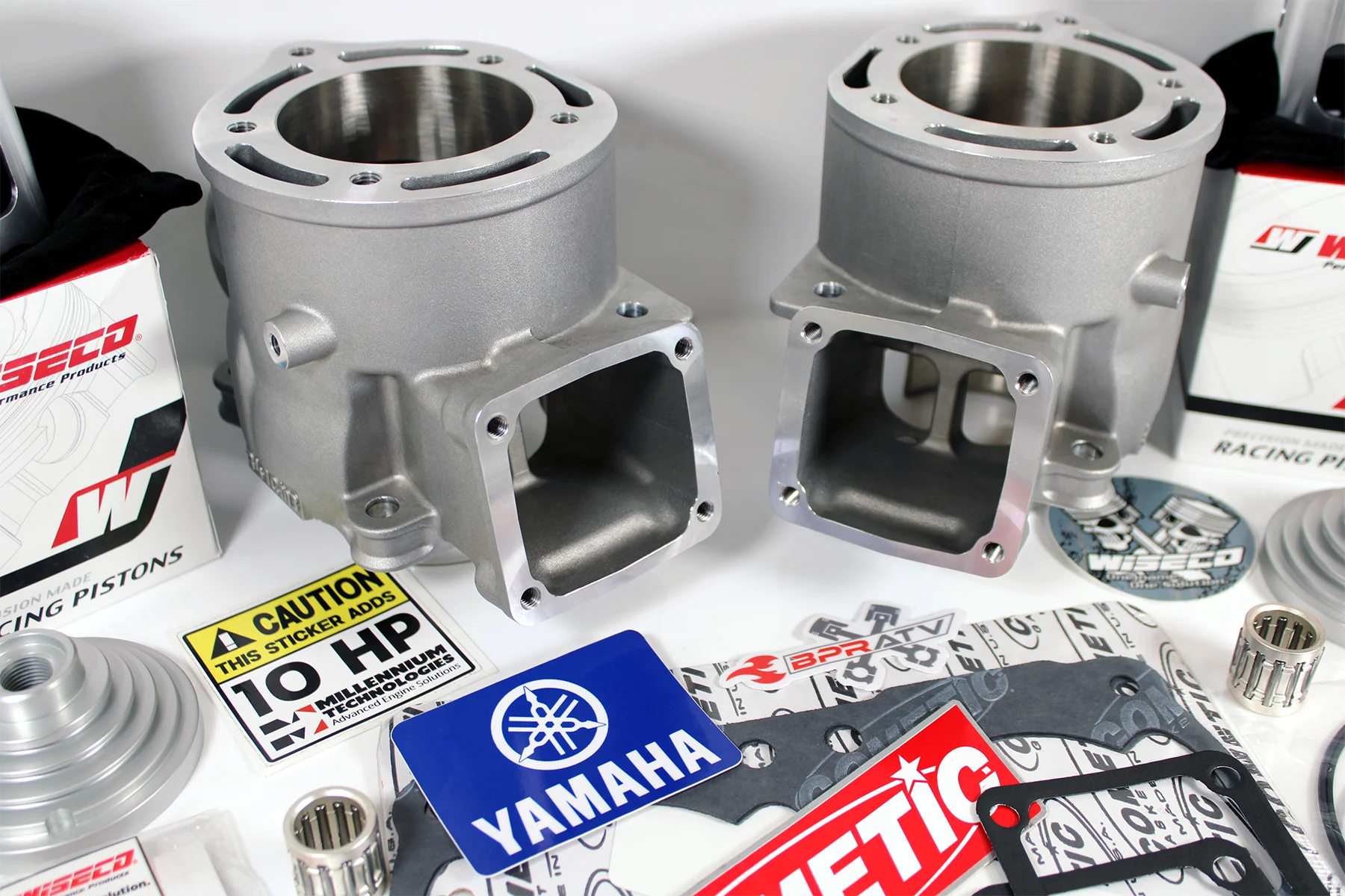 Banshee 421cc ARES 68mm Cylinders Wiseco Pistons Athena Style Ported Top End Kit - Image 10