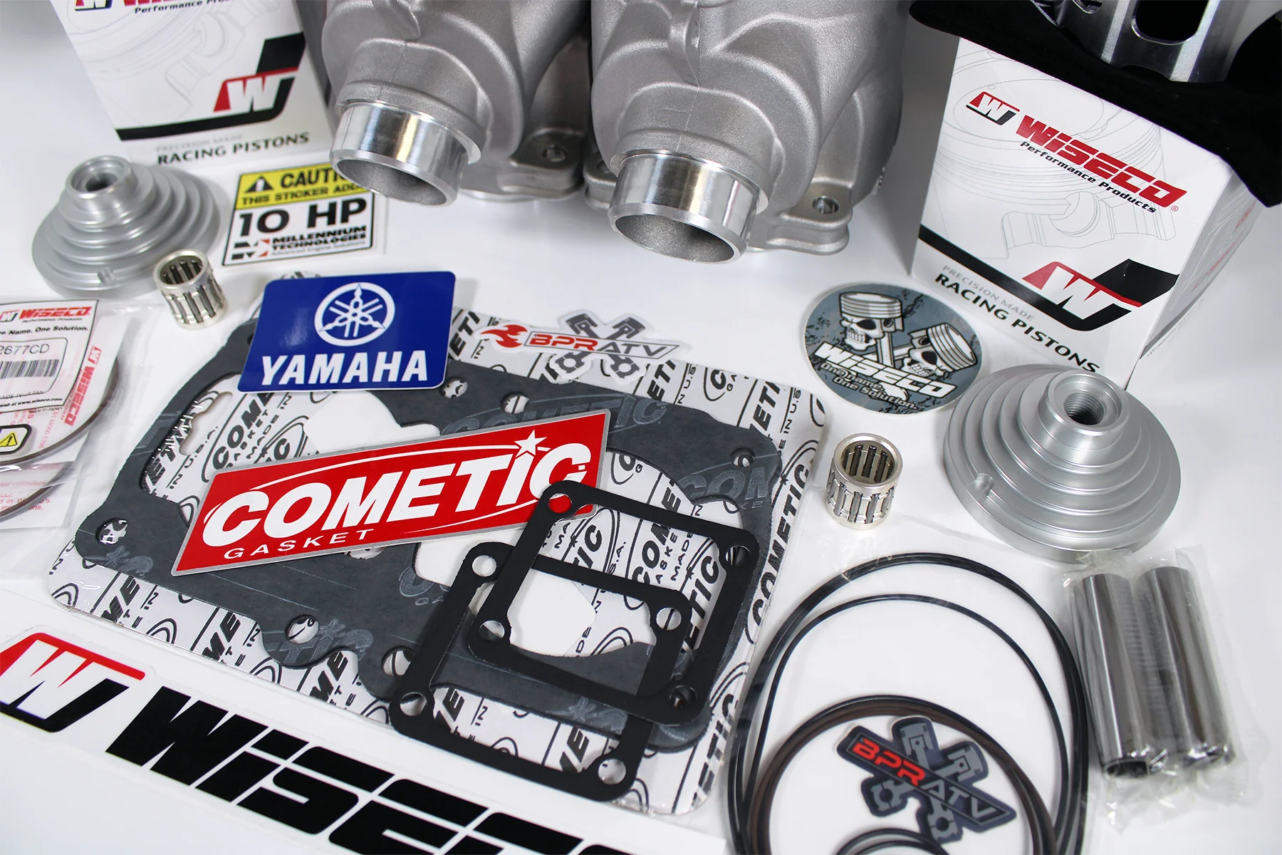 Banshee 421cc ARES 68mm Cylinders Wiseco Pistons Athena Style Ported Top End Kit - Image 15