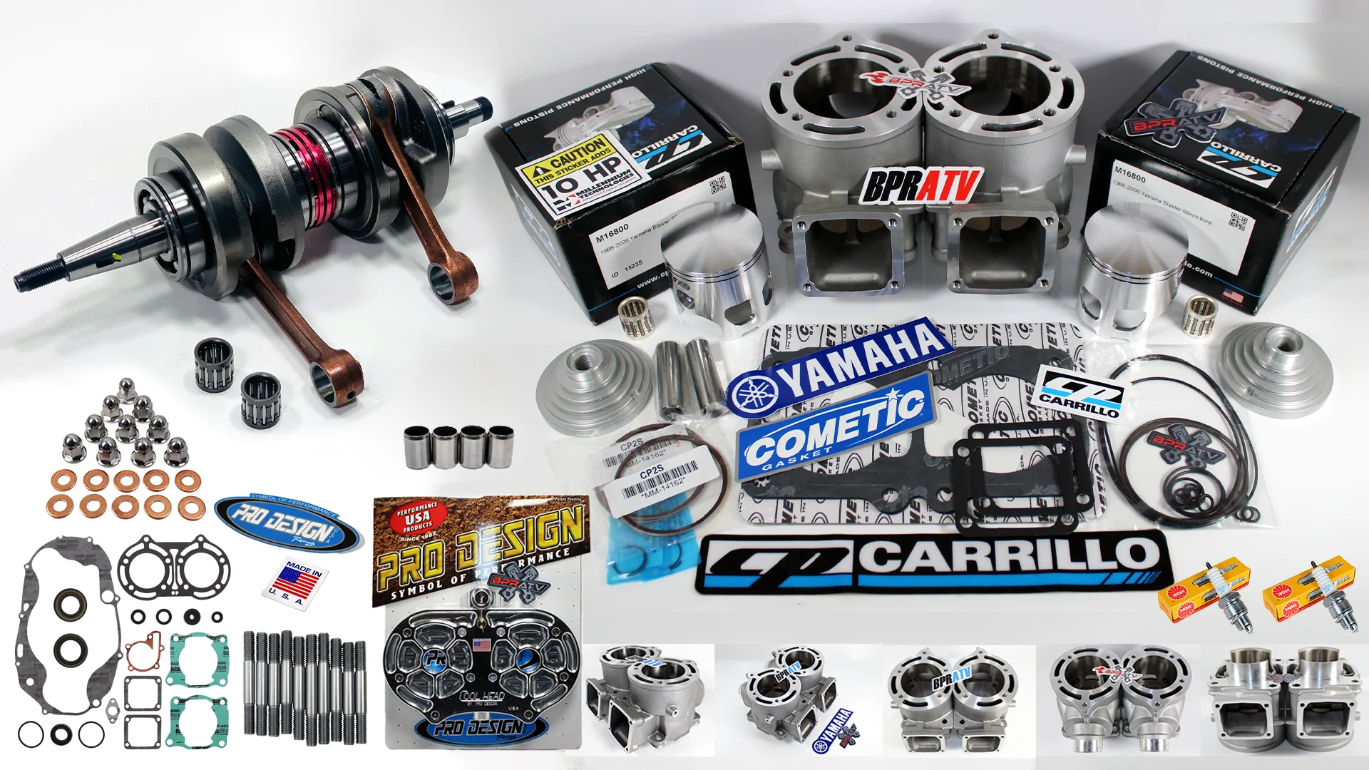 BPRATV ARES 421cc Stroker Kit Athena Alternative CP-Carrillo Pistons Pro Head HD