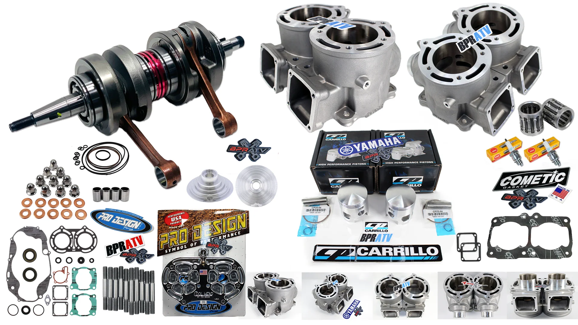 BPRATV ARES 421cc Stroker Kit Athena Alternative CP-Carrillo Pistons Pro Head HD - Image 20