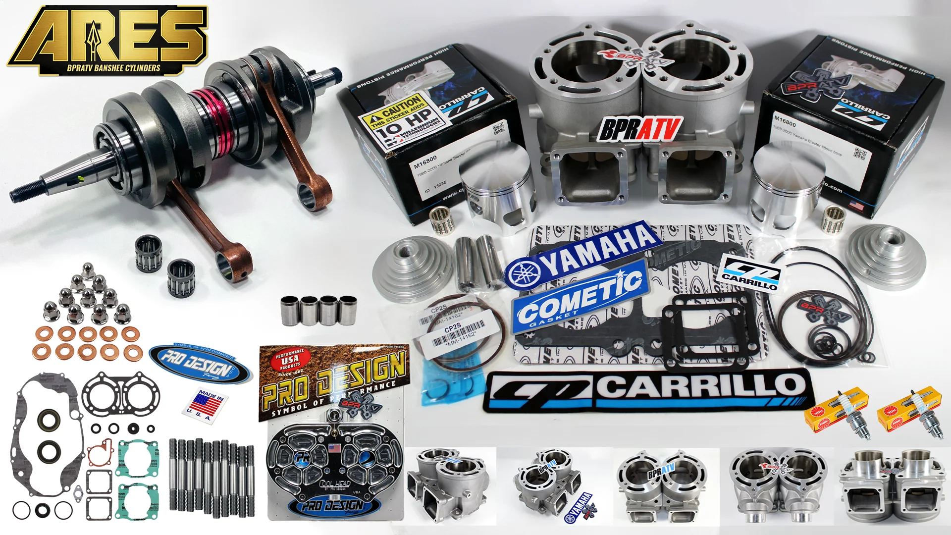 BPRATV ARES 421cc Stroker Kit Athena Alternative CP-Carrillo Pistons Pro Head HD - Image 23