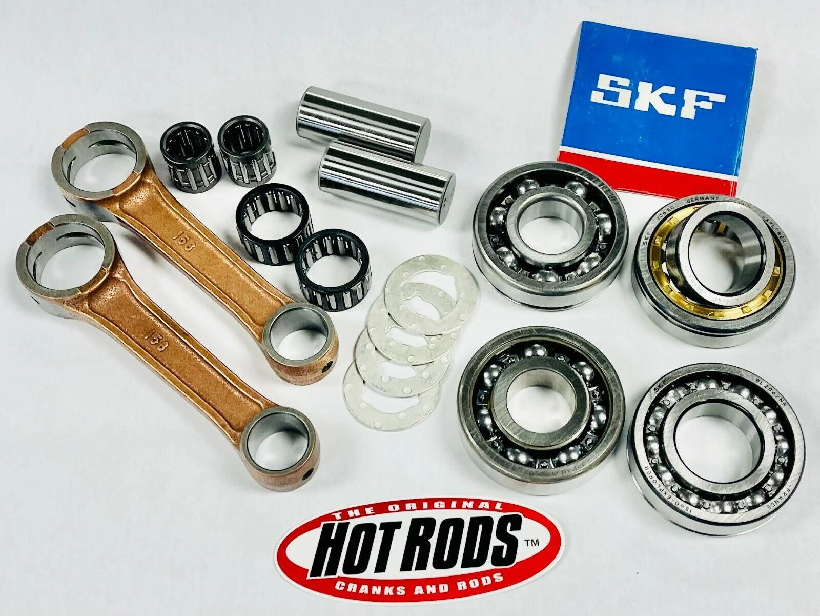 Banshee +4mm Stroker Crank Rebuild Maxload SKF Bearings 115mm Connecting Rod Kit - Image 22