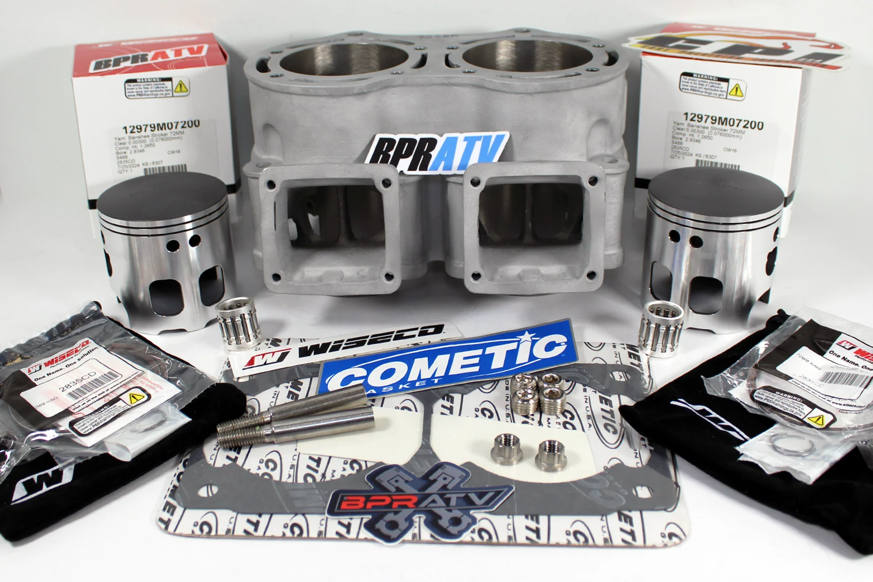 Banshee 521cc Super Cub Cylinder 10mil Stroker Top End Wiseco Racing Rebuild Kit - Image 3