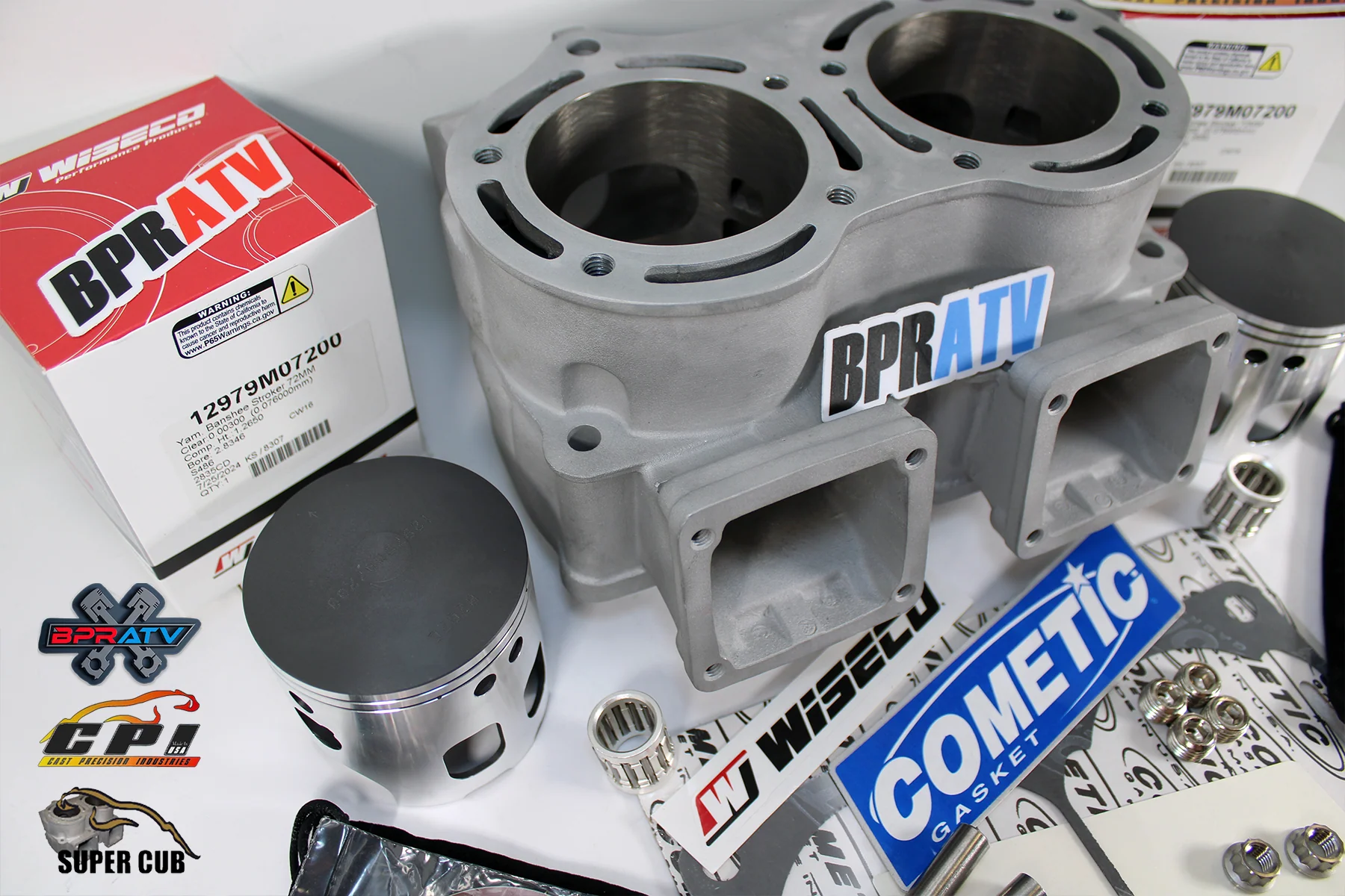 Banshee 521cc Super Cub Cylinder 10mil Stroker Top End Wiseco Racing Rebuild Kit - Image 7