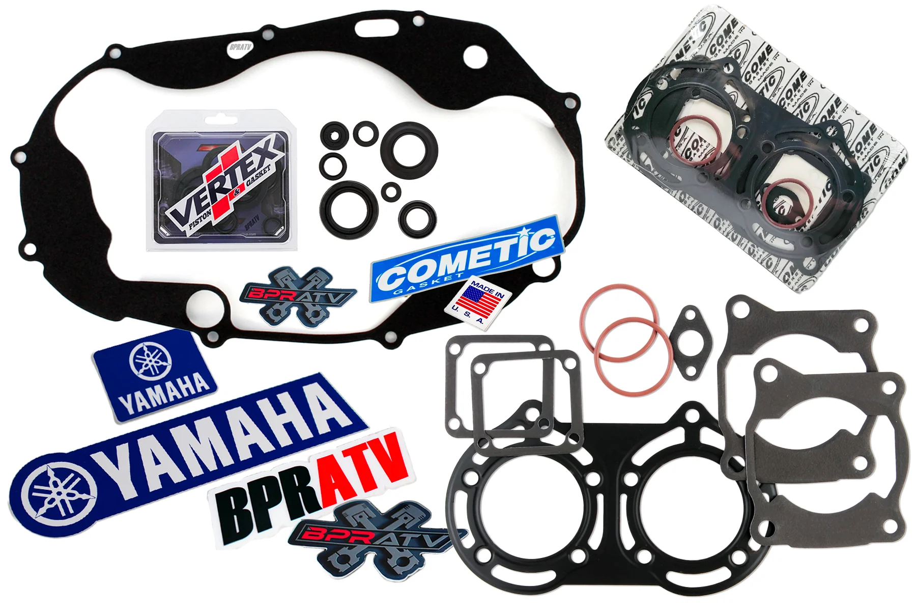 Banshee 64-66.50 Cometic Gasket Kit Vertex Seals AFM Squishy Clutch Cover Gasket - Image 18