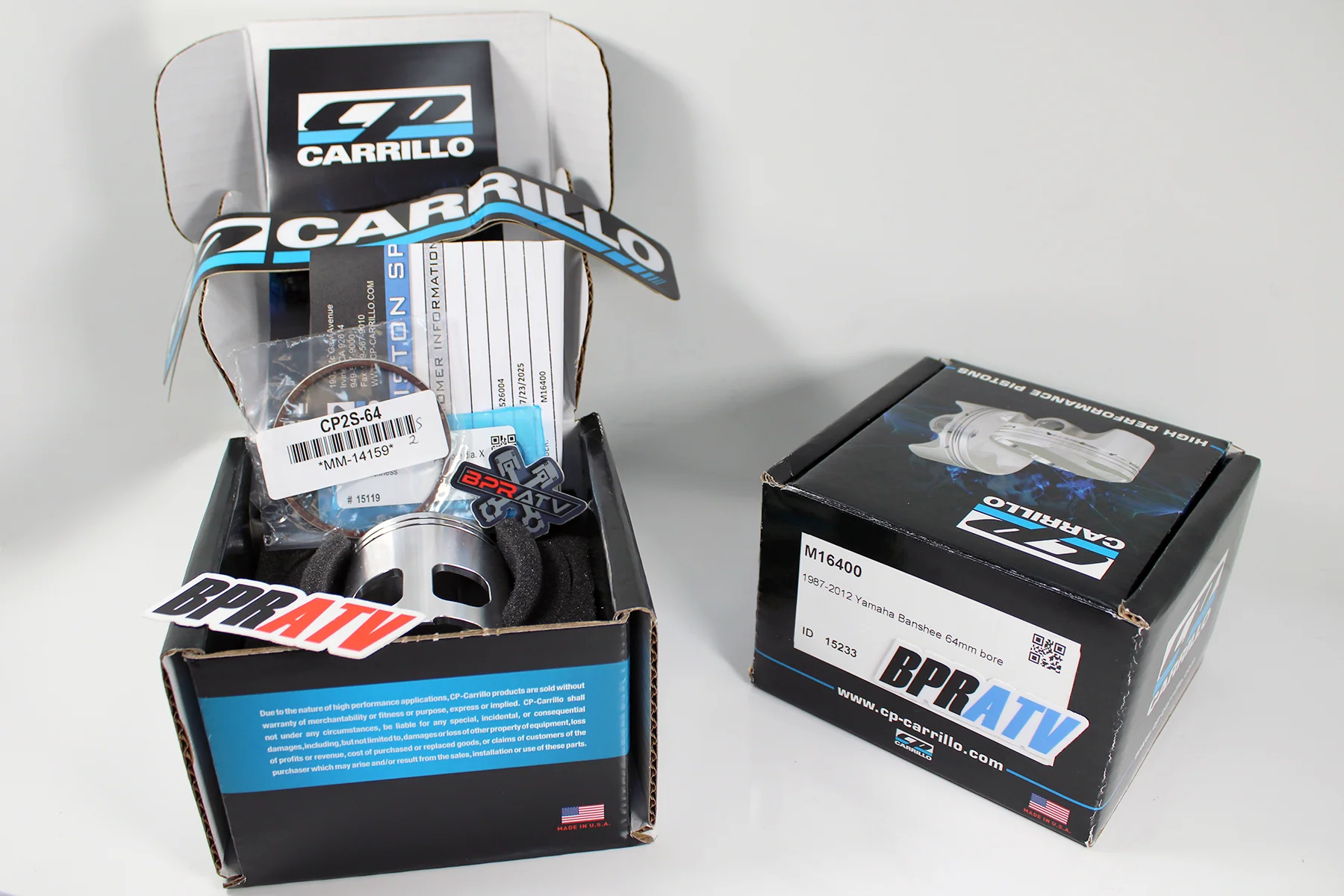 Banshee 64mm Stock Bore Engine Rebuild Kit CP Pistons Hot Rods Crank Gaskets Set - Image 11