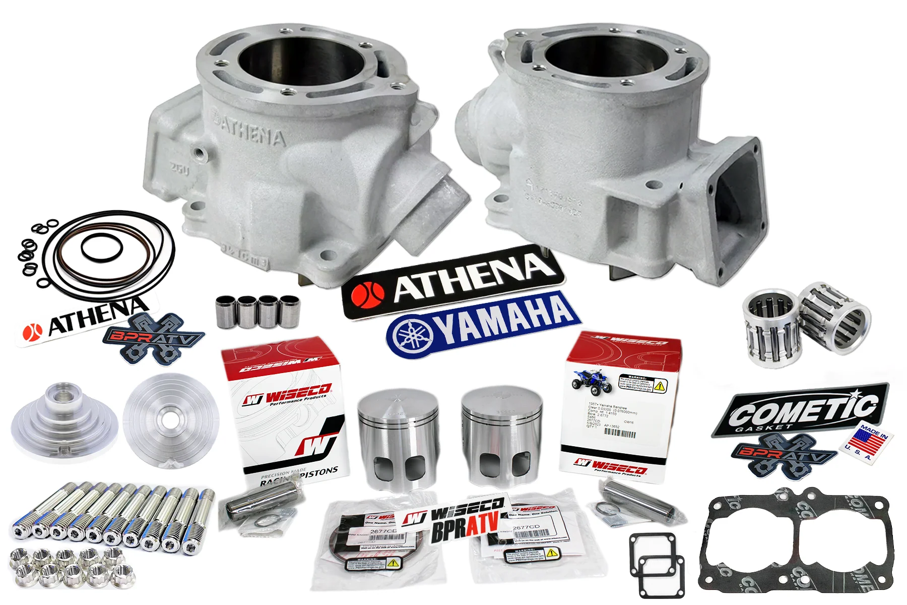 Banshee Athena 392 to 421 Cylinders Conversion Top End Kit Wiseco Pistons +Domes - Image 6