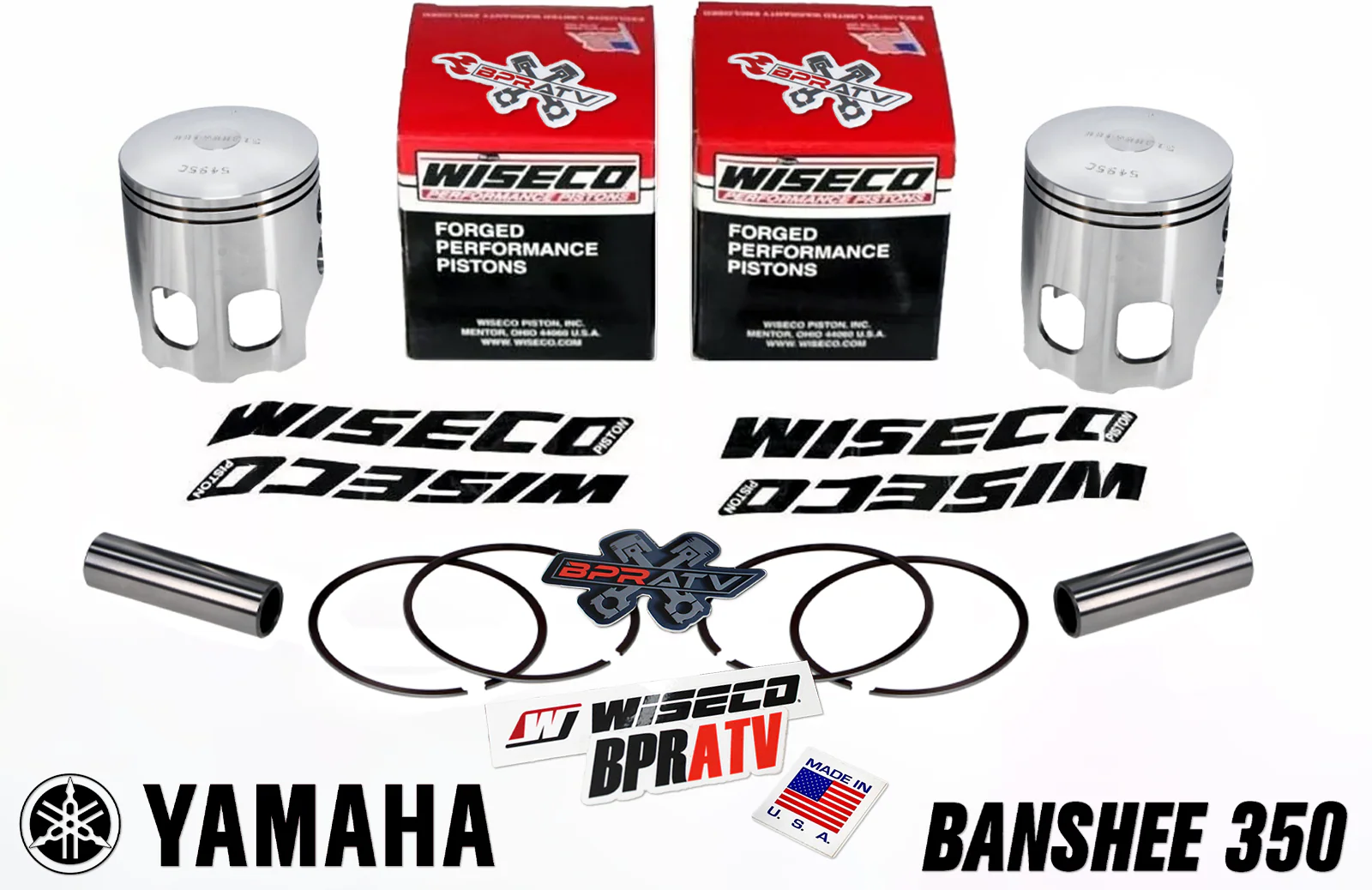 Banshee Athena 392 to 421 Cylinders Conversion Top End Kit Wiseco Pistons +Domes - Image 7