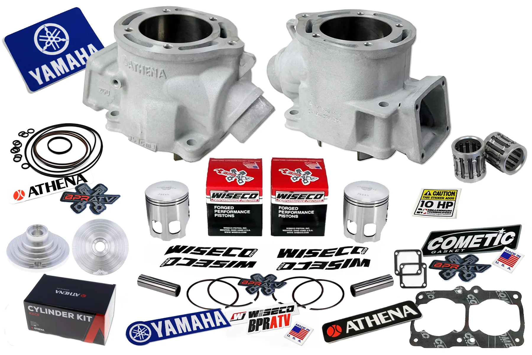 Banshee Athena 421cc 68 Big Bore +4mm STROKER Cylinders WISECO Pistons Pro Domes - Image 19