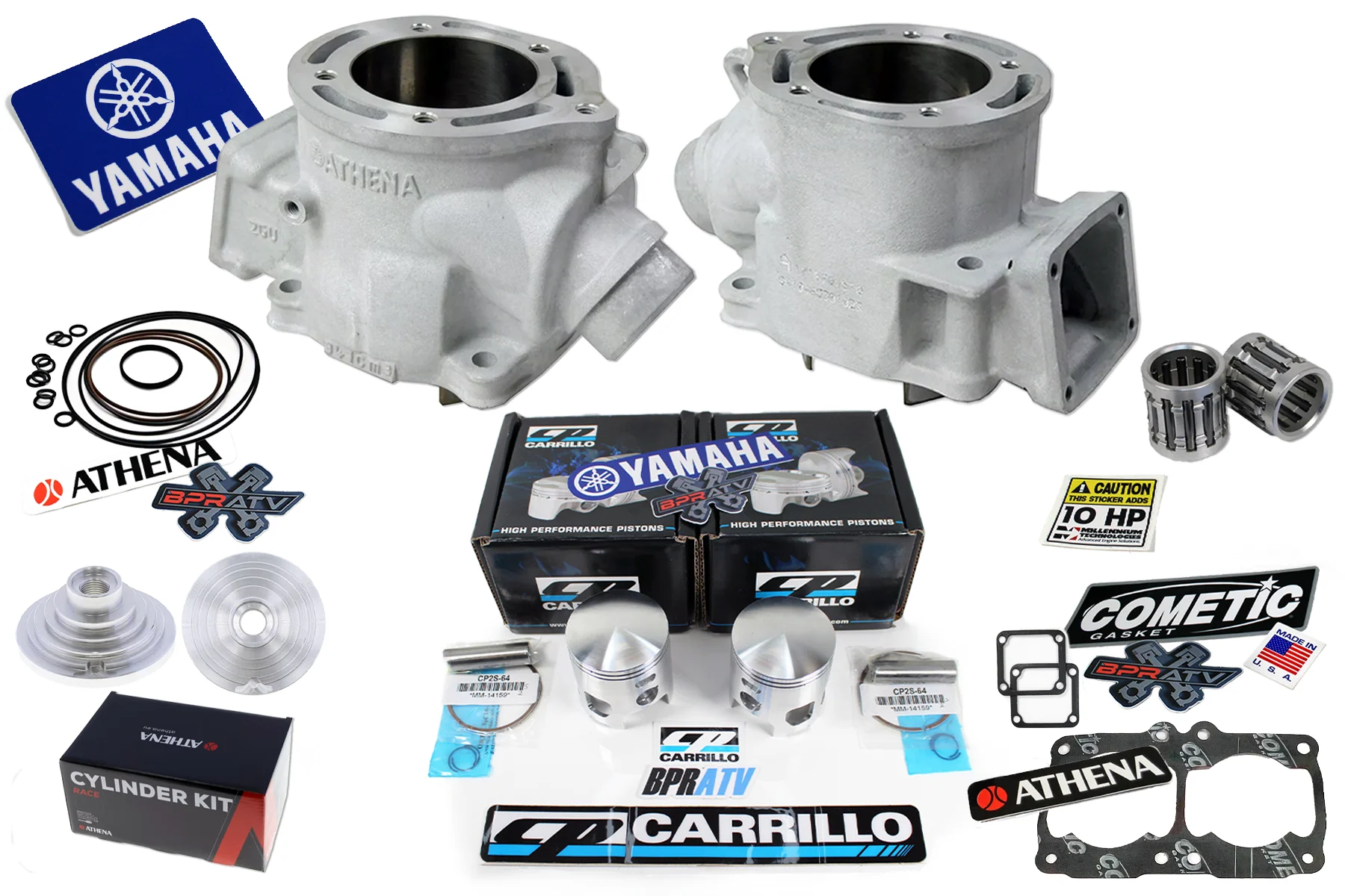 Banshee Athena CP-Carrillo Pistons 68mm Big Bore 421cc Stroker Crank & Domes Cub - Image 2