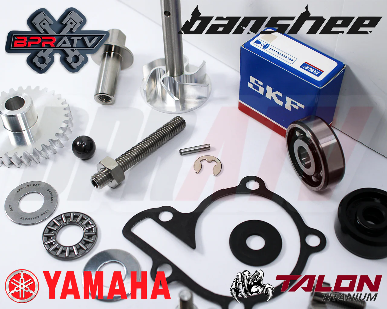 Banshee Billet Water Pump Rebuild Kit & CNC Titanium Clutch Pusher Upgrade Kit - Image 2