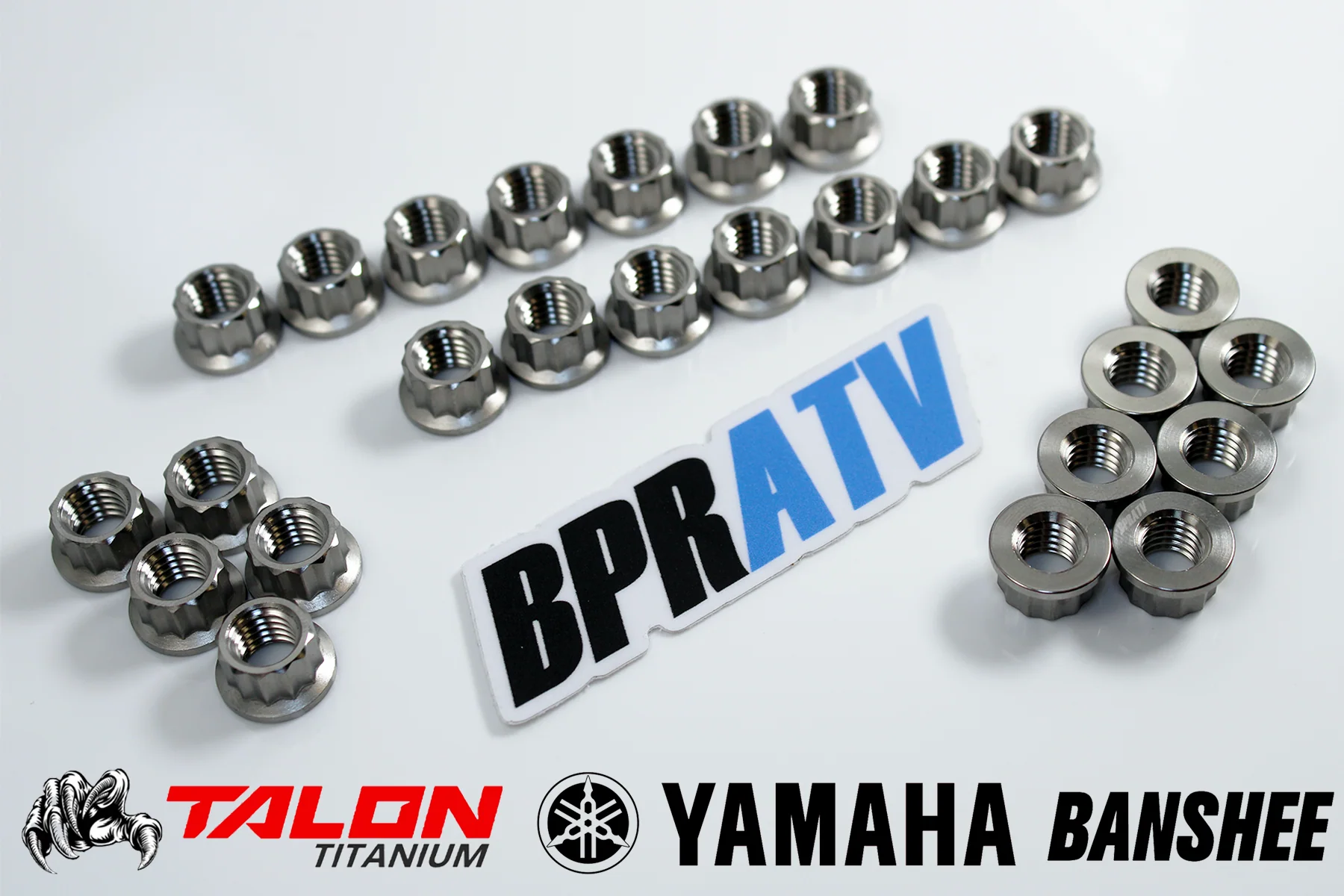 Banshee Complete Titanium Stud Nut Kit Ti Nuts Cases & Cylinder Head Nuts 1.9 OZ - Image 5