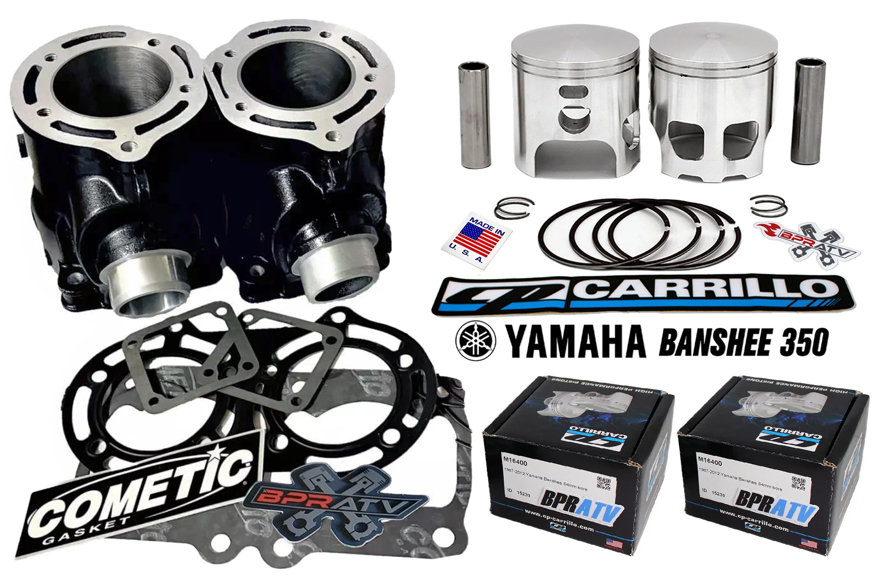 Banshee CP Carrillo 64mm Forged Pistons OEM Stock Bore Motor Engine Redo Kit USA - Image 17
