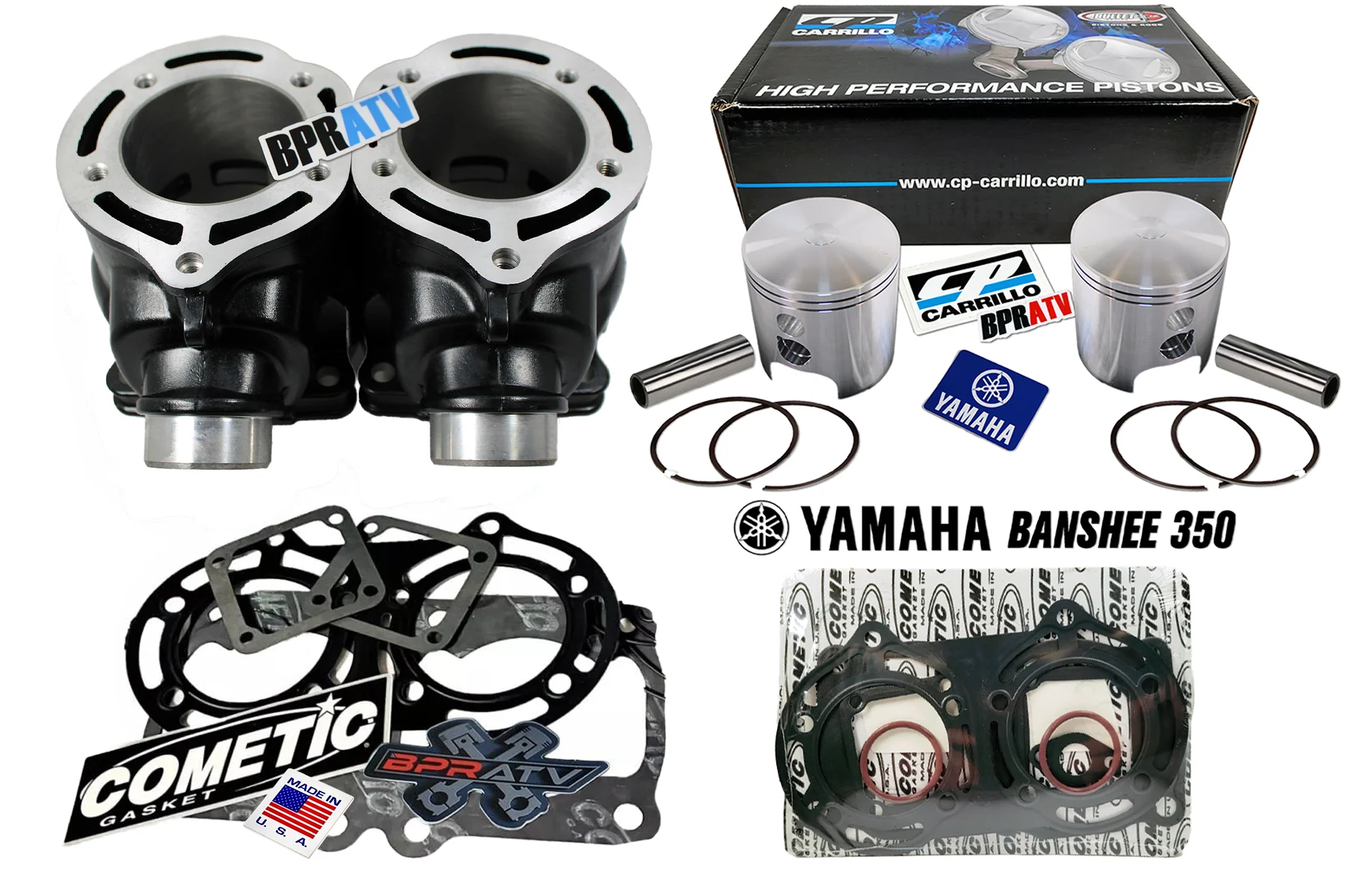 Banshee CP Carrillo 64mm Forged Pistons OEM Stock Bore Motor Engine Redo Kit USA - Image 3