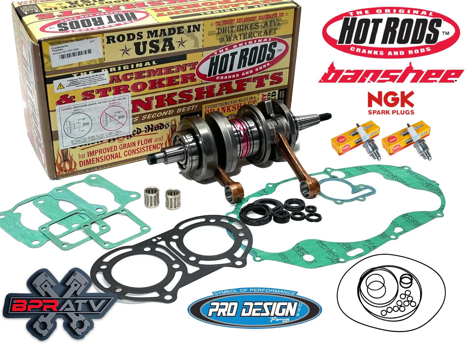 Banshee Hot Rods +4mm Stroker Crank Bottom End Rebuild Kit & Pro Design O-Rings - Image 2