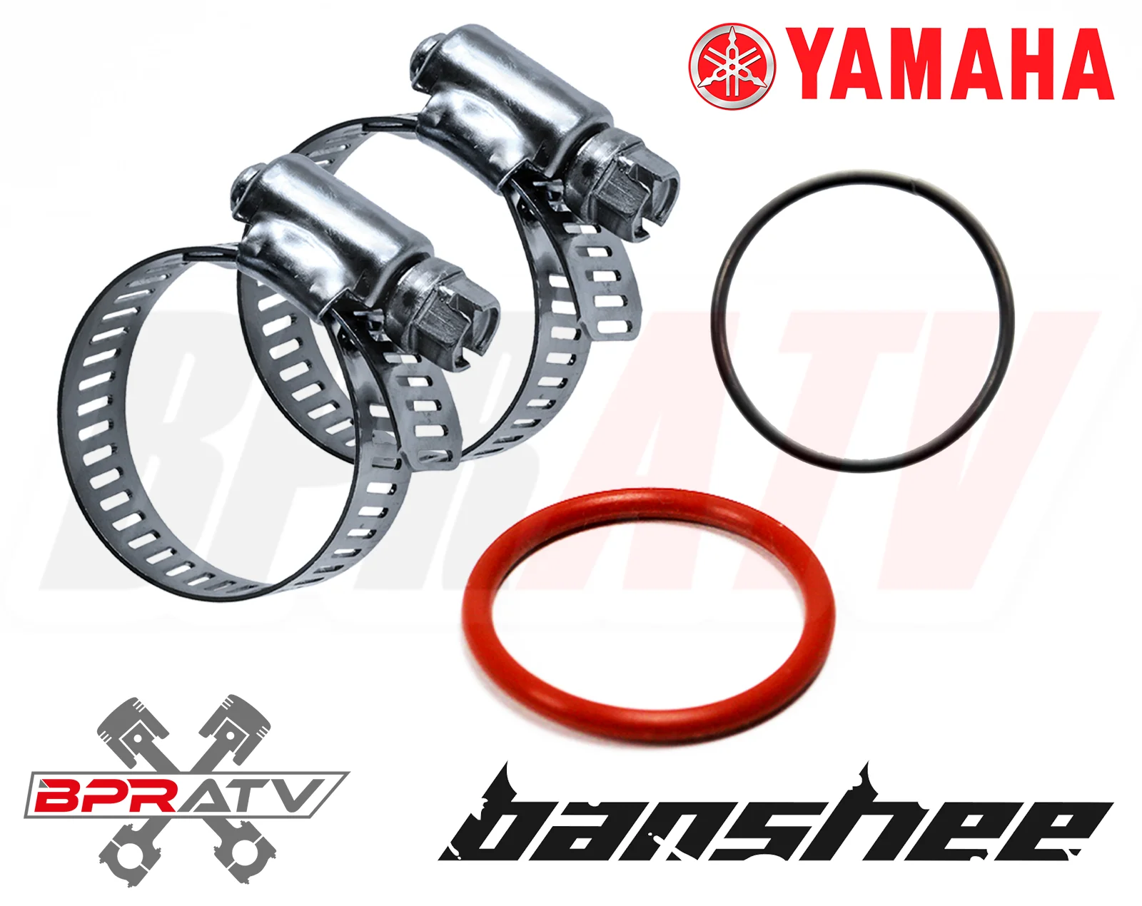 Banshee Radiator Water Pump Elbow Coolant Hose Tube Fix Kit O-Ring Clamps Clips - Image 3