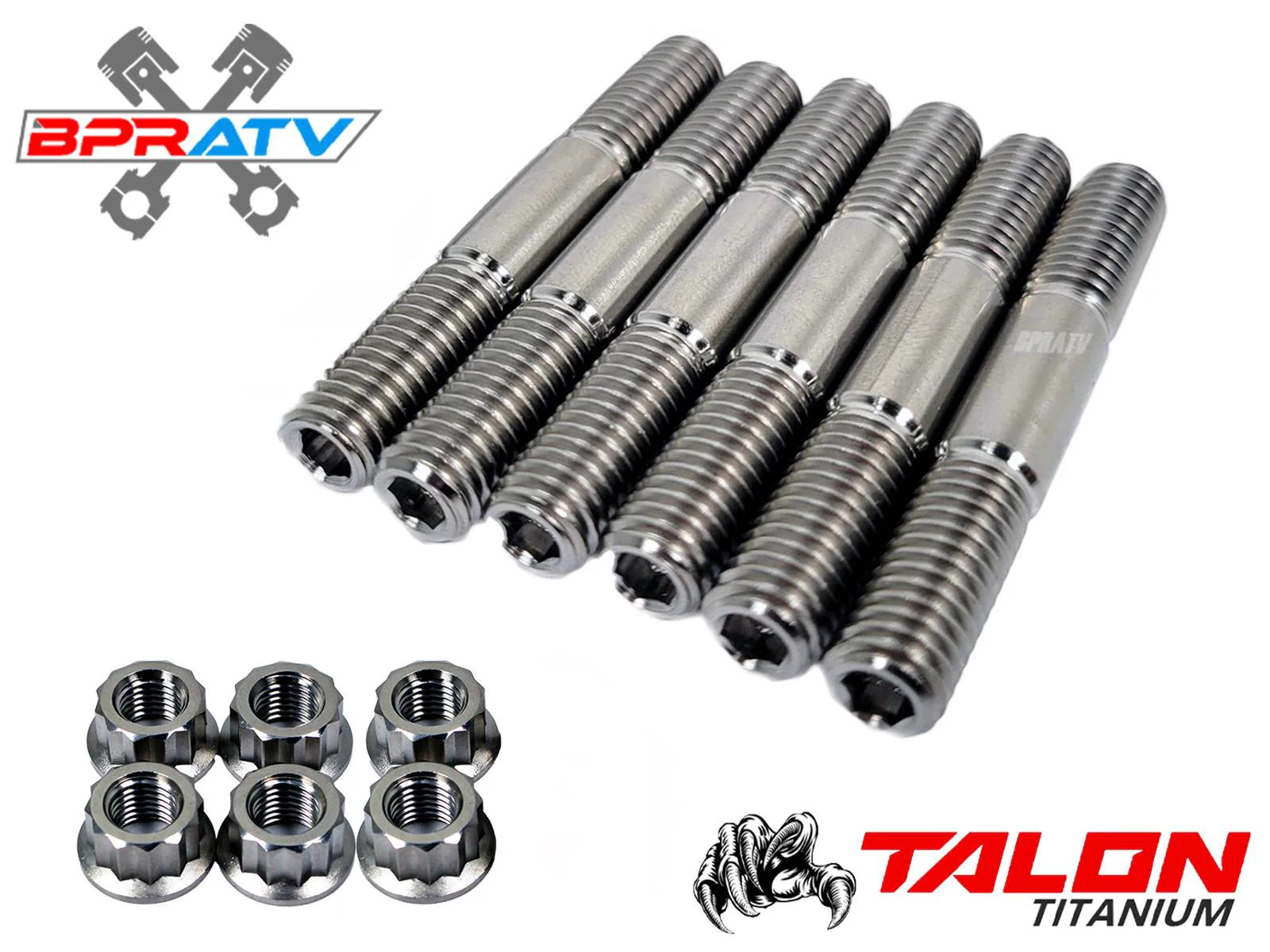 Banshee Stock Cylinder Head Studs TITANIUM Stud Kit OEM Head 90116-08394-00 Bolt - Image 7
