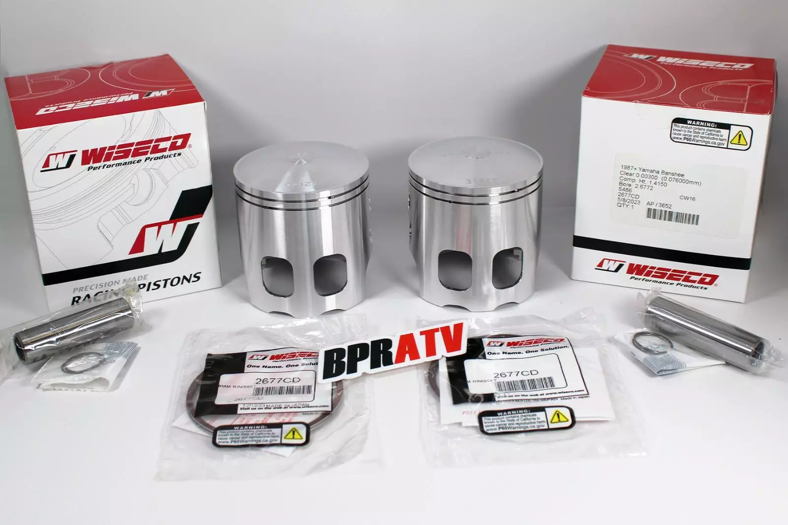 Banshee Stock Cylinders Top End Rebuild Kit Assembly 64mm Motor Engine Redo Kit - Image 4