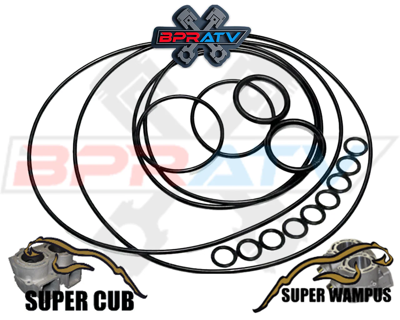 Banshee Supercub CPI Super Cub Cylinder Head 29cc Domes O-rings 72mm 521 472 Kit - Image 7