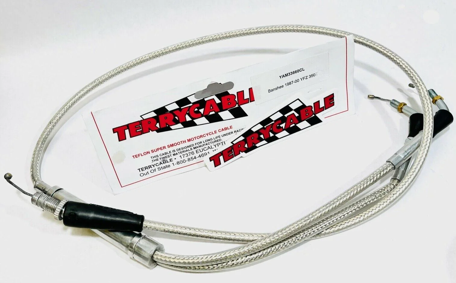 Banshee TWIST Throttle Cable Terrycable Steel Braided Keihin Mikuni Lectron PWK - Image 10