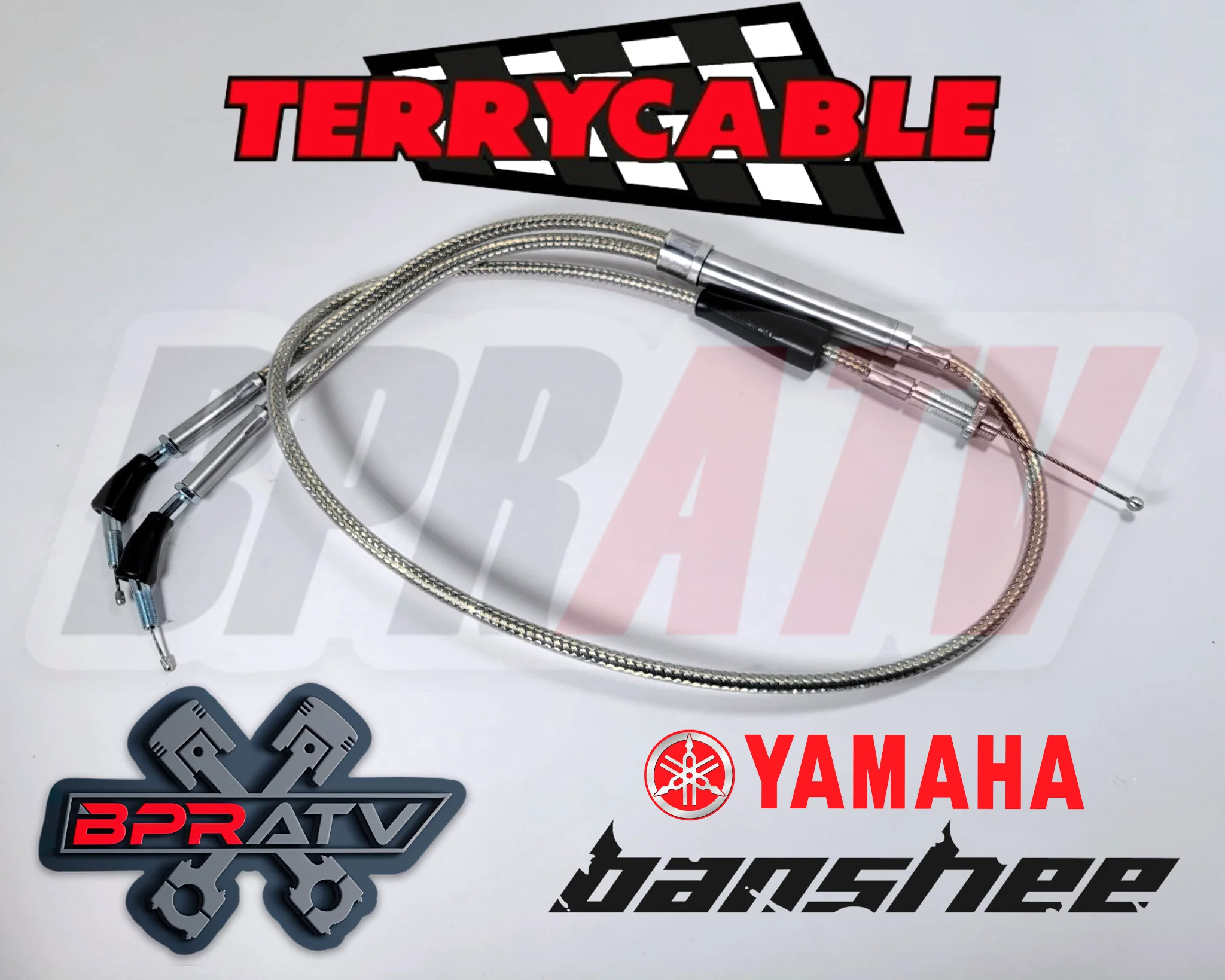 Banshee TWIST Throttle Cable Terrycable Steel Braided Keihin Mikuni Lectron PWK - Image 2