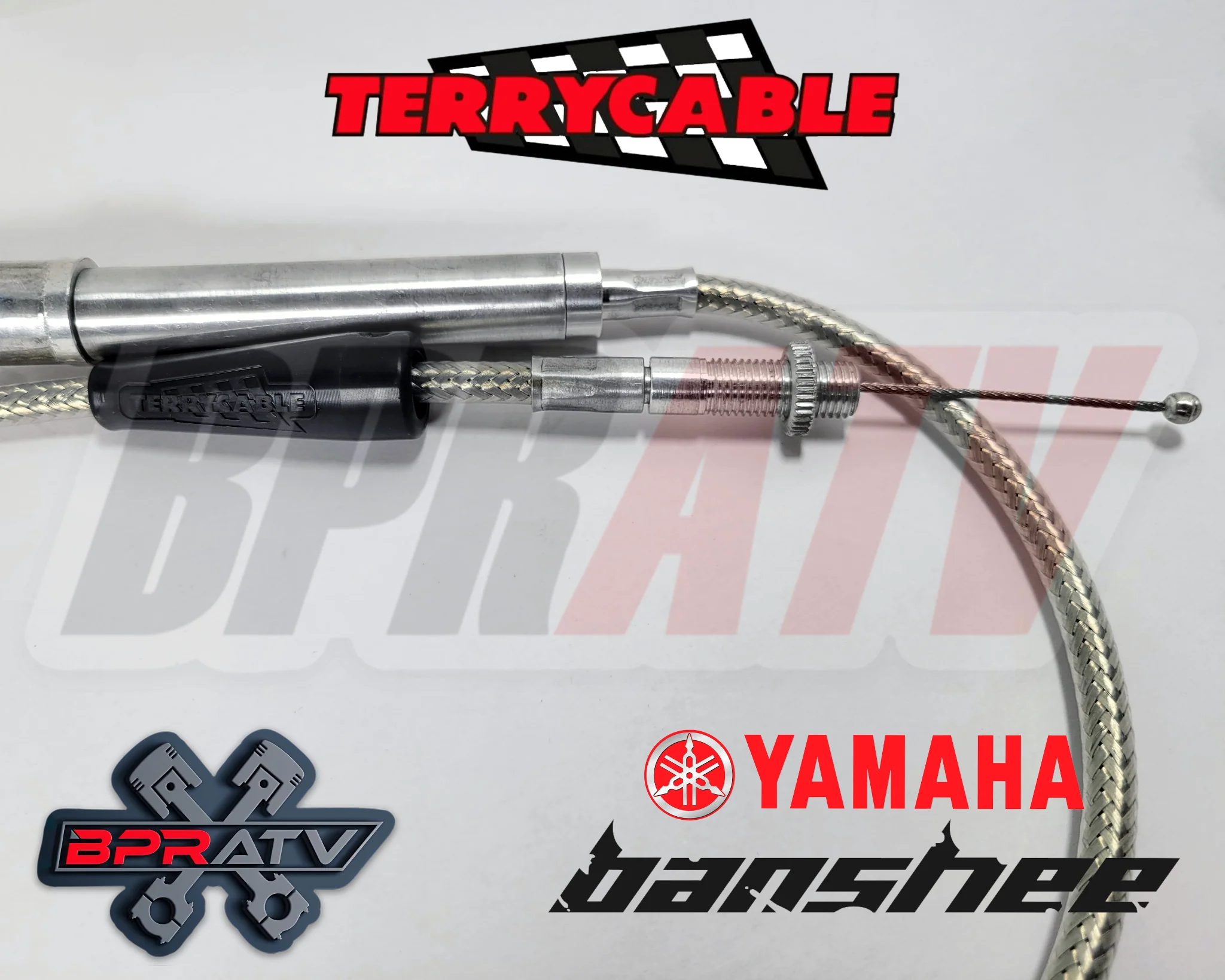 Banshee TWIST Throttle Cable Terrycable Steel Braided Keihin Mikuni Lectron PWK - Image 6