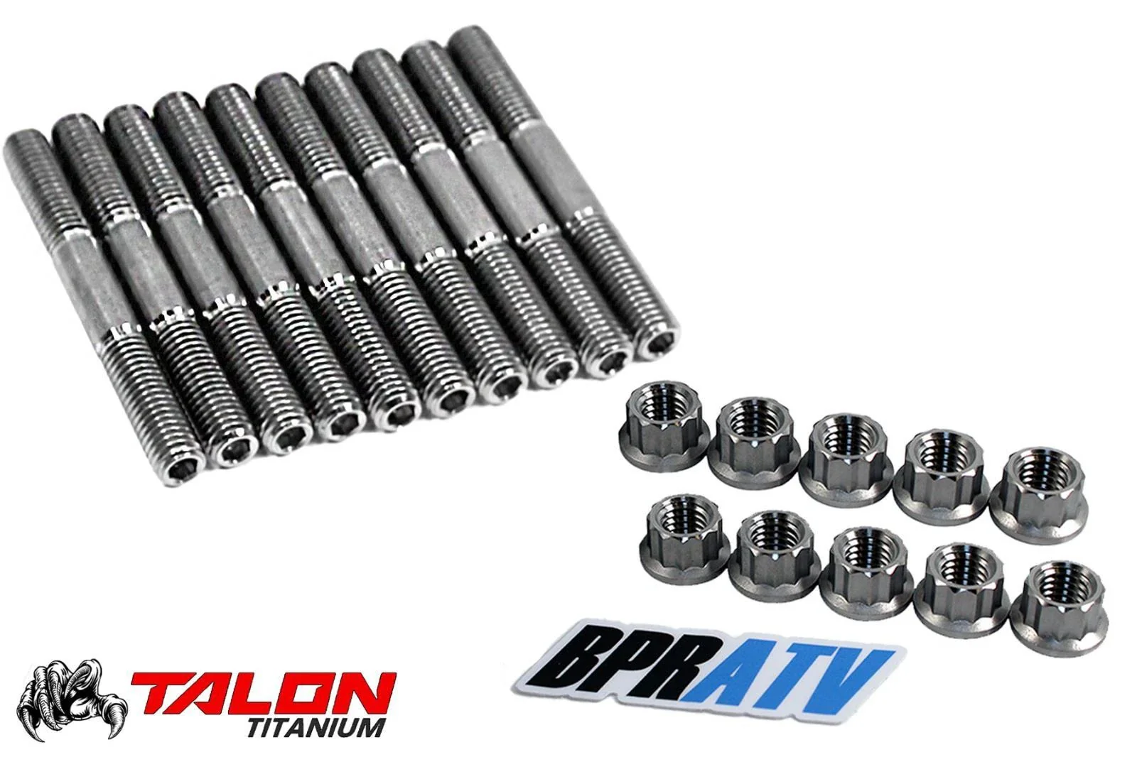 Banshee Vito's Modquad Billet Cool Head Studs Titanium Stud Kit Set & 12-Pt Nuts - Image 5