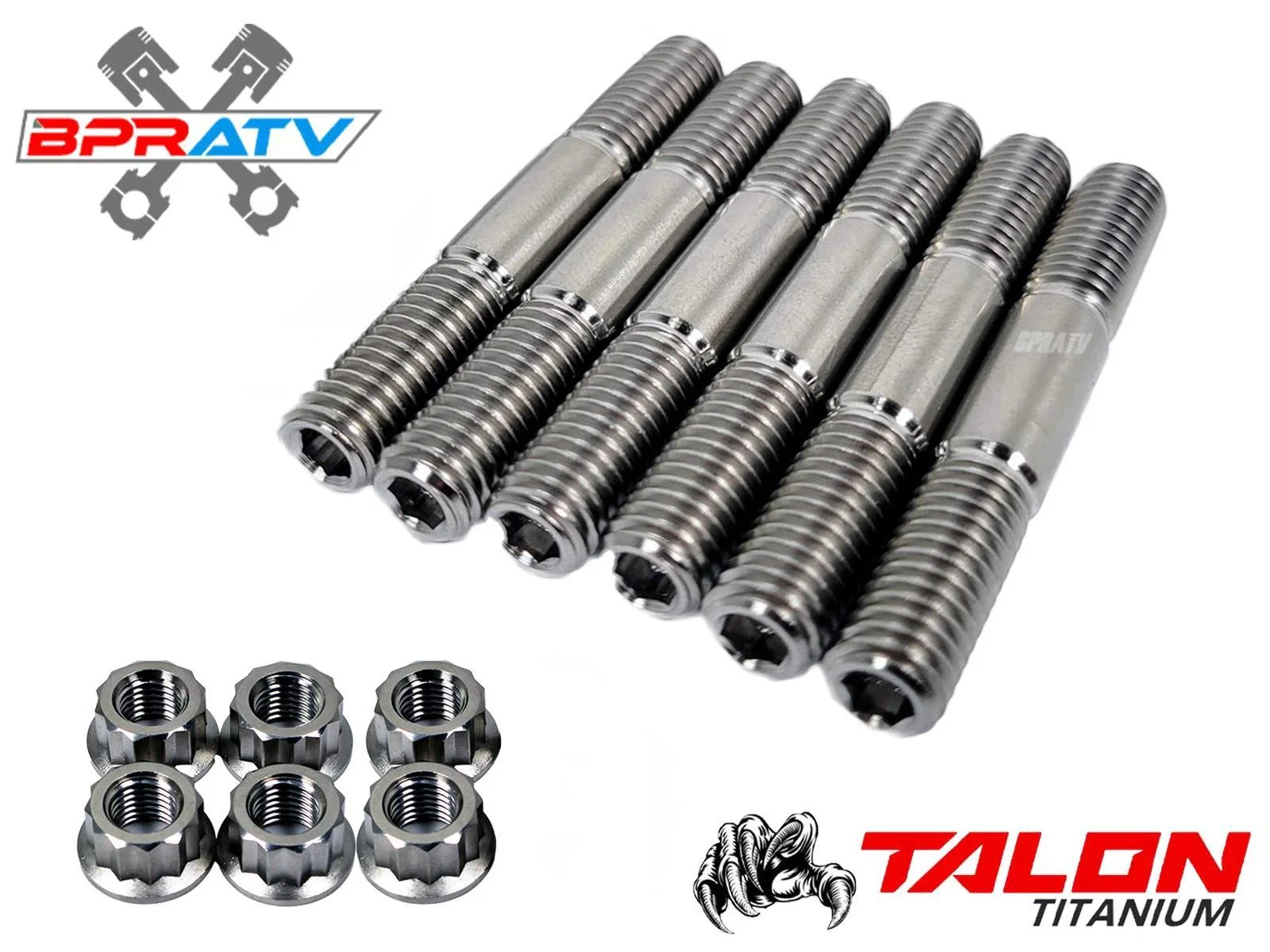 Banshee Vito's Modquad Billet Cool Head Studs Titanium Stud Kit Set & 12-Pt Nuts - Image 7