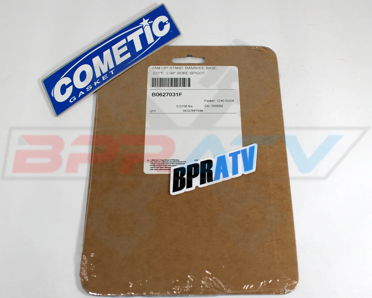 Banshee WAMPUS CUB Cylinder Cometic Big Bore One Piece Fiber Base Gasket 0.031" - Image 8