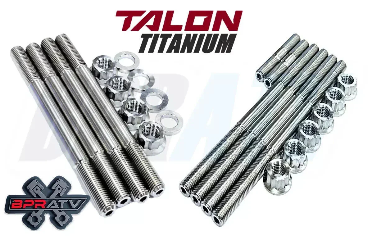 Best Yamaha Kodiak 700 Cylinder Head Stud Kit TITANIUM Cylinder Crankcase Bolts - Image 21